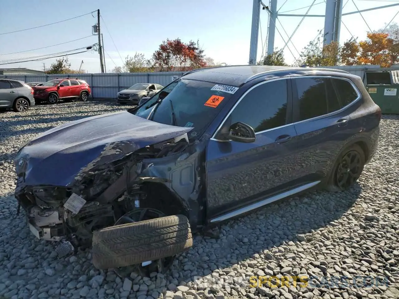 1 fotografías del automóvil dañado 5UX53DP05N9J12076 BMW X3 2022