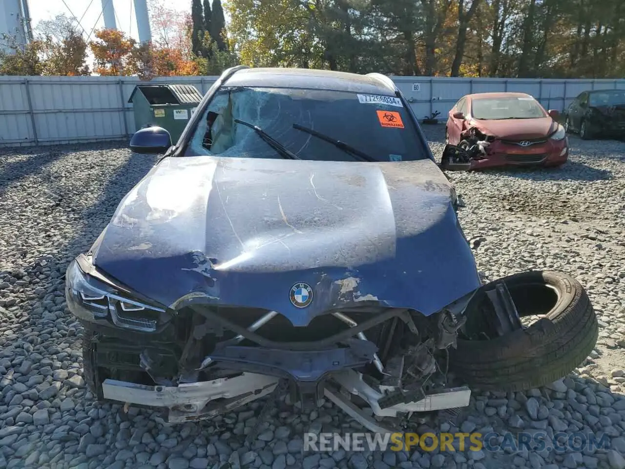 5 fotografías del automóvil dañado 5UX53DP05N9J12076 BMW X3 2022