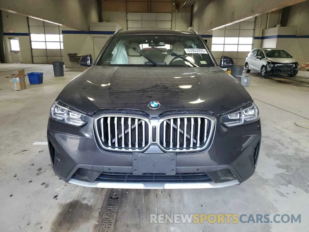 5 fotografías del automóvil dañado 5UX53DP05N9J69121 BMW X3 2022