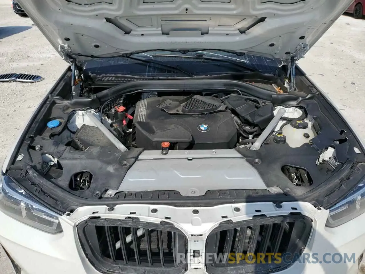 12 fotografías del automóvil dañado 5UX53DP05N9M35575 BMW X3 2022