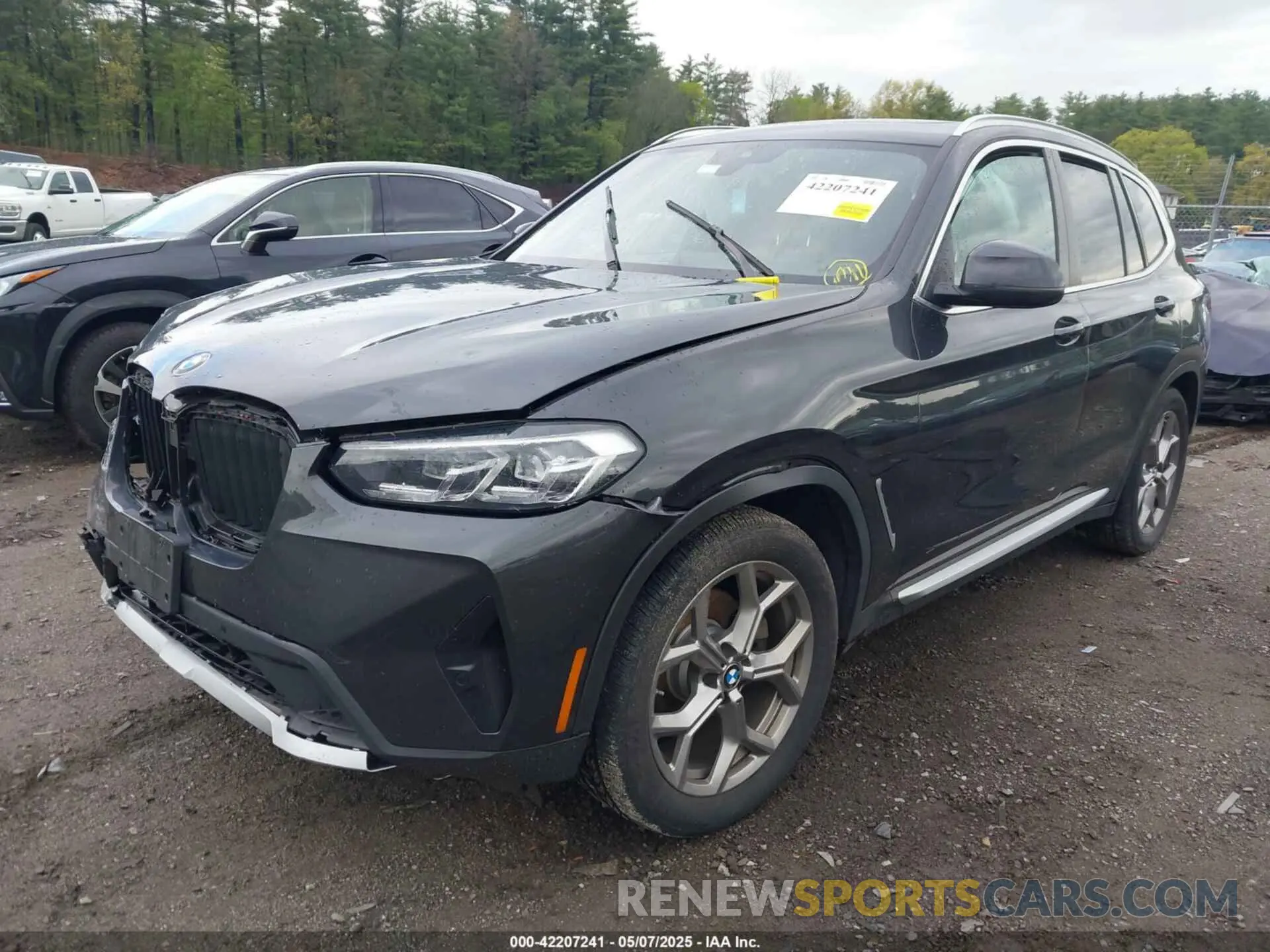2 fotografías del automóvil dañado 5UX53DP07N9J81478 BMW X3 2022