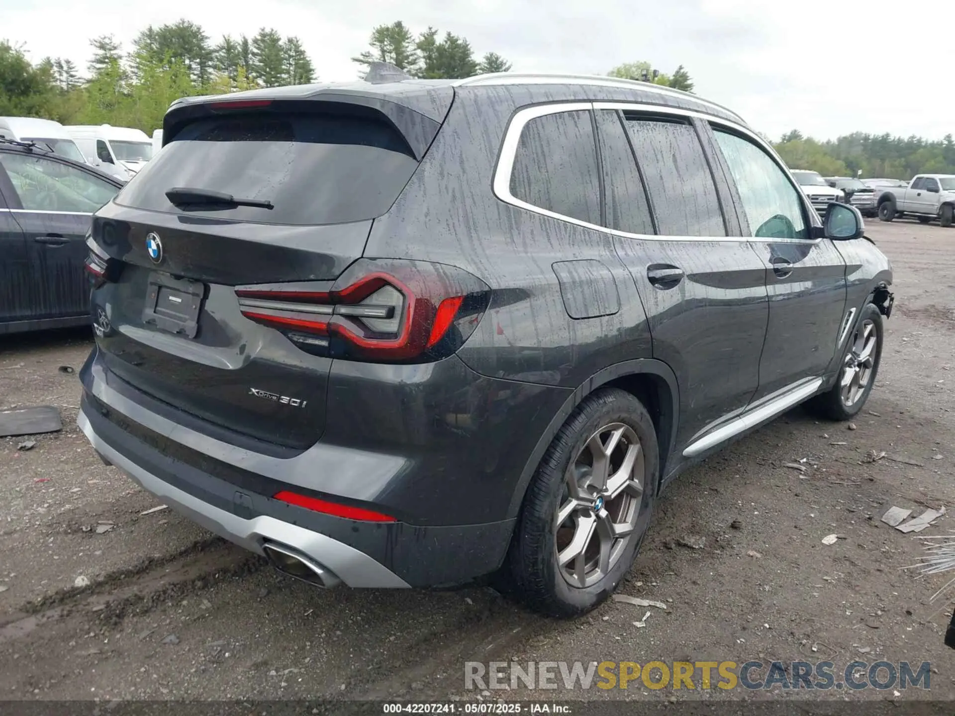 4 fotografías del automóvil dañado 5UX53DP07N9J81478 BMW X3 2022