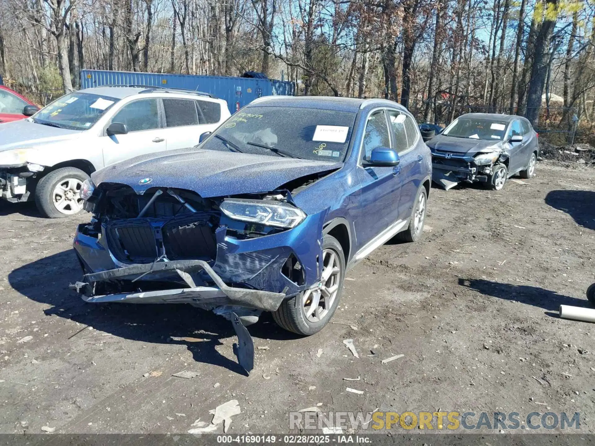 2 fotografías del automóvil dañado 5UX53DP08N9K21325 BMW X3 2022