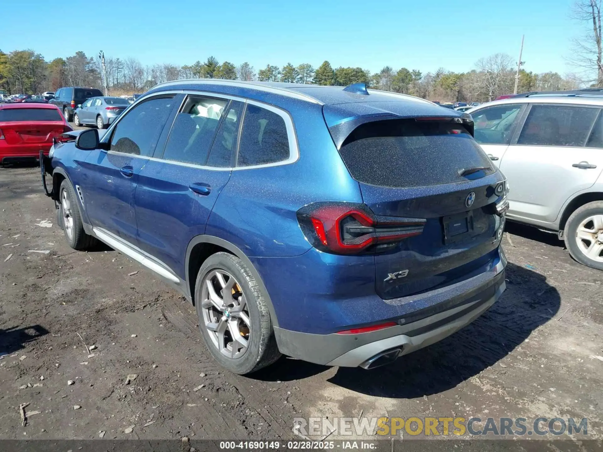 3 fotografías del automóvil dañado 5UX53DP08N9K21325 BMW X3 2022