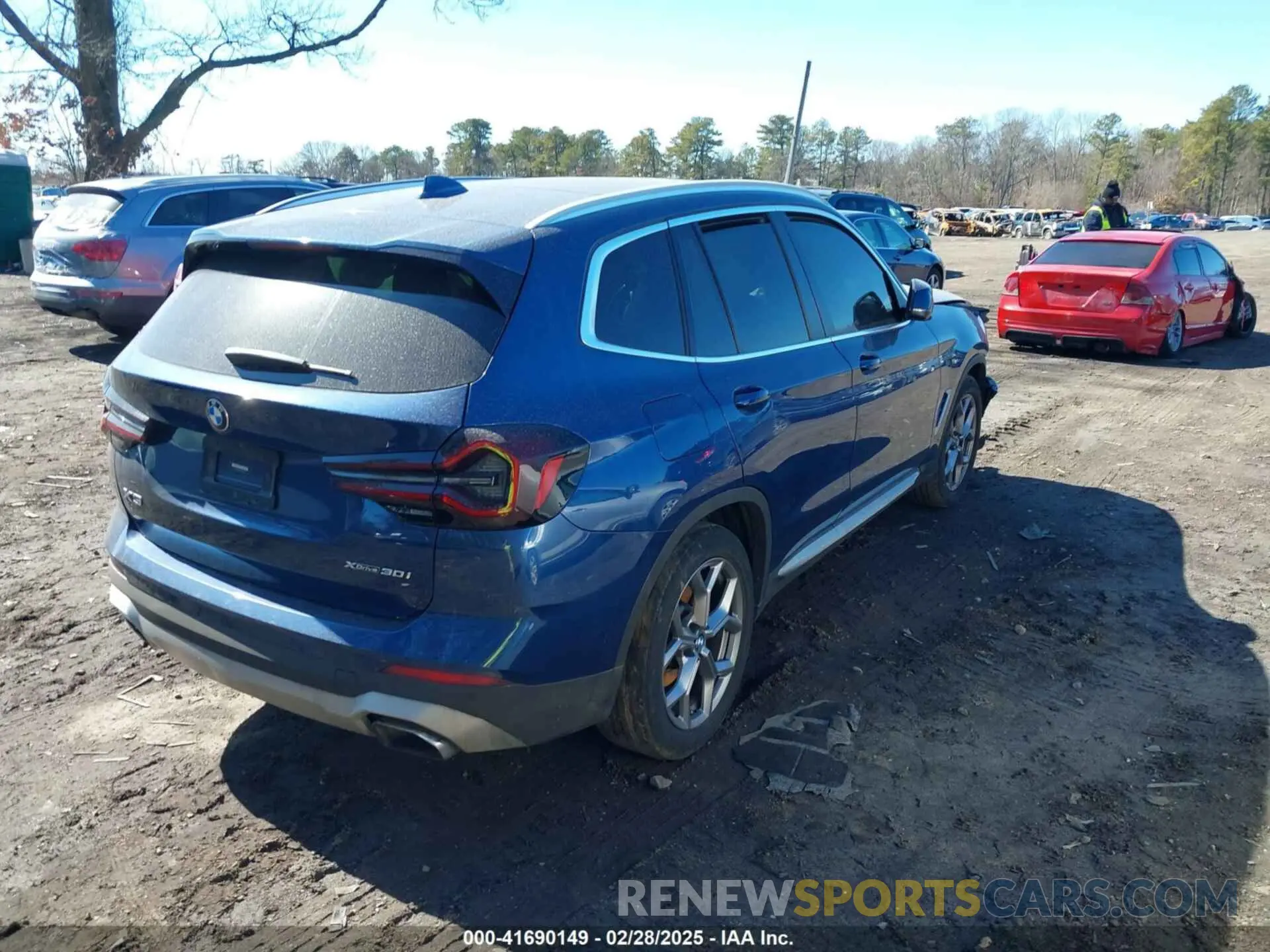 4 fotografías del automóvil dañado 5UX53DP08N9K21325 BMW X3 2022