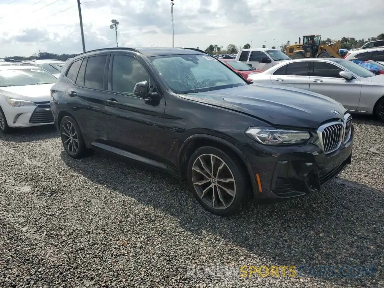 4 fotografías del automóvil dañado 5UX53DP08N9L47510 BMW X3 2022