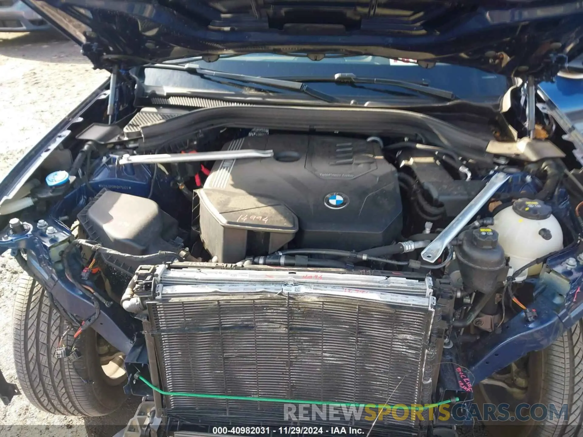 10 fotografías del automóvil dañado 5UX53DP08N9M75620 BMW X3 2022