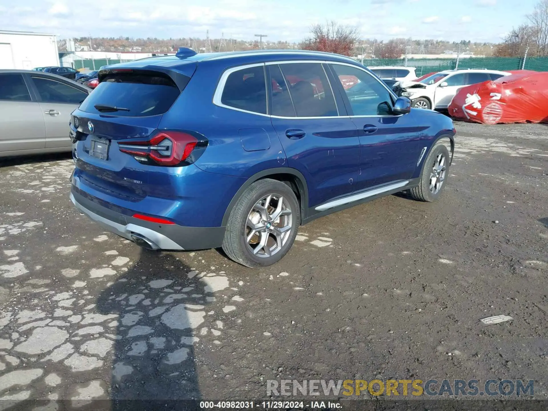 4 fotografías del automóvil dañado 5UX53DP08N9M75620 BMW X3 2022