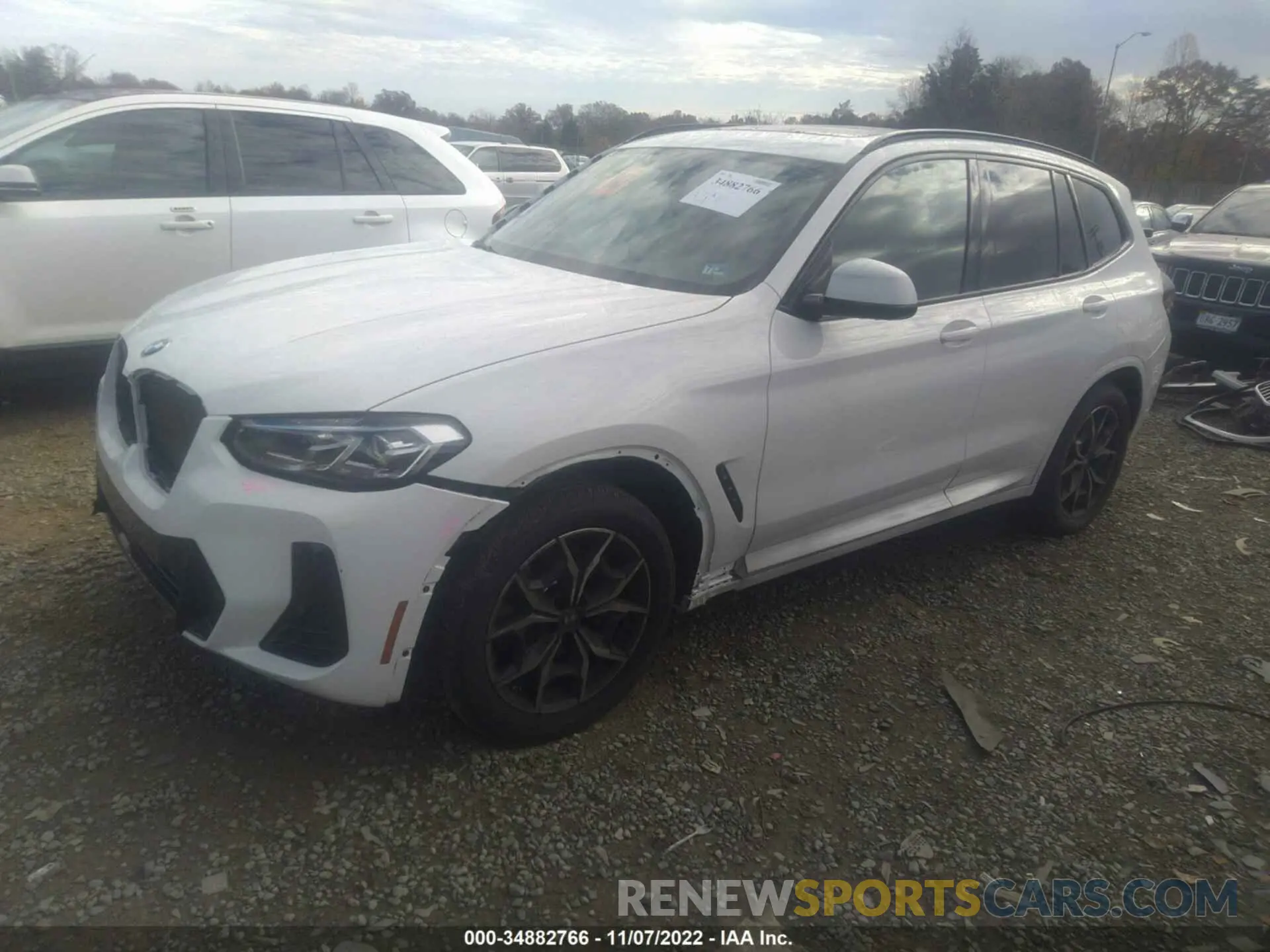 2 fotografías del automóvil dañado 5UX53DP09N9N23111 BMW X3 2022