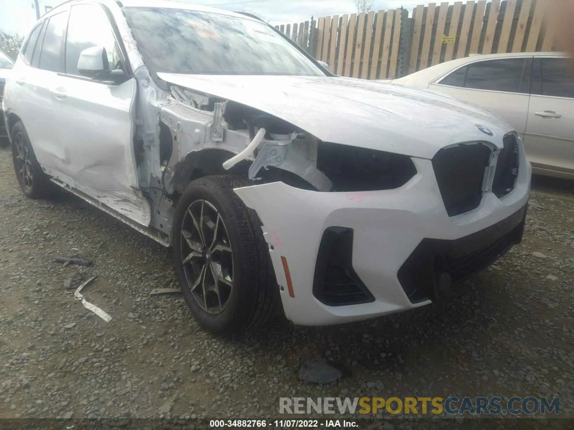 6 fotografías del automóvil dañado 5UX53DP09N9N23111 BMW X3 2022