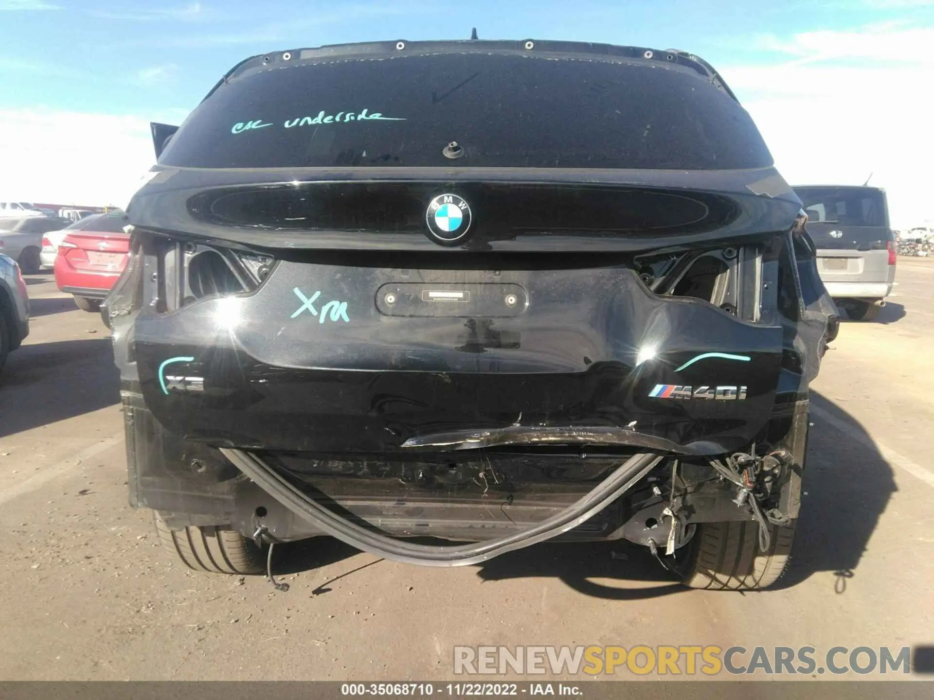 6 fotografías del automóvil dañado 5UX83DP00N9J61585 BMW X3 2022