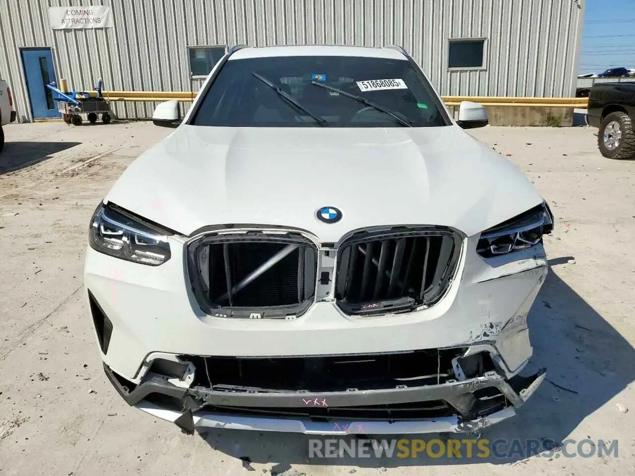 5 fotografías del automóvil dañado WBX47DP00NN173489 BMW X3 2022