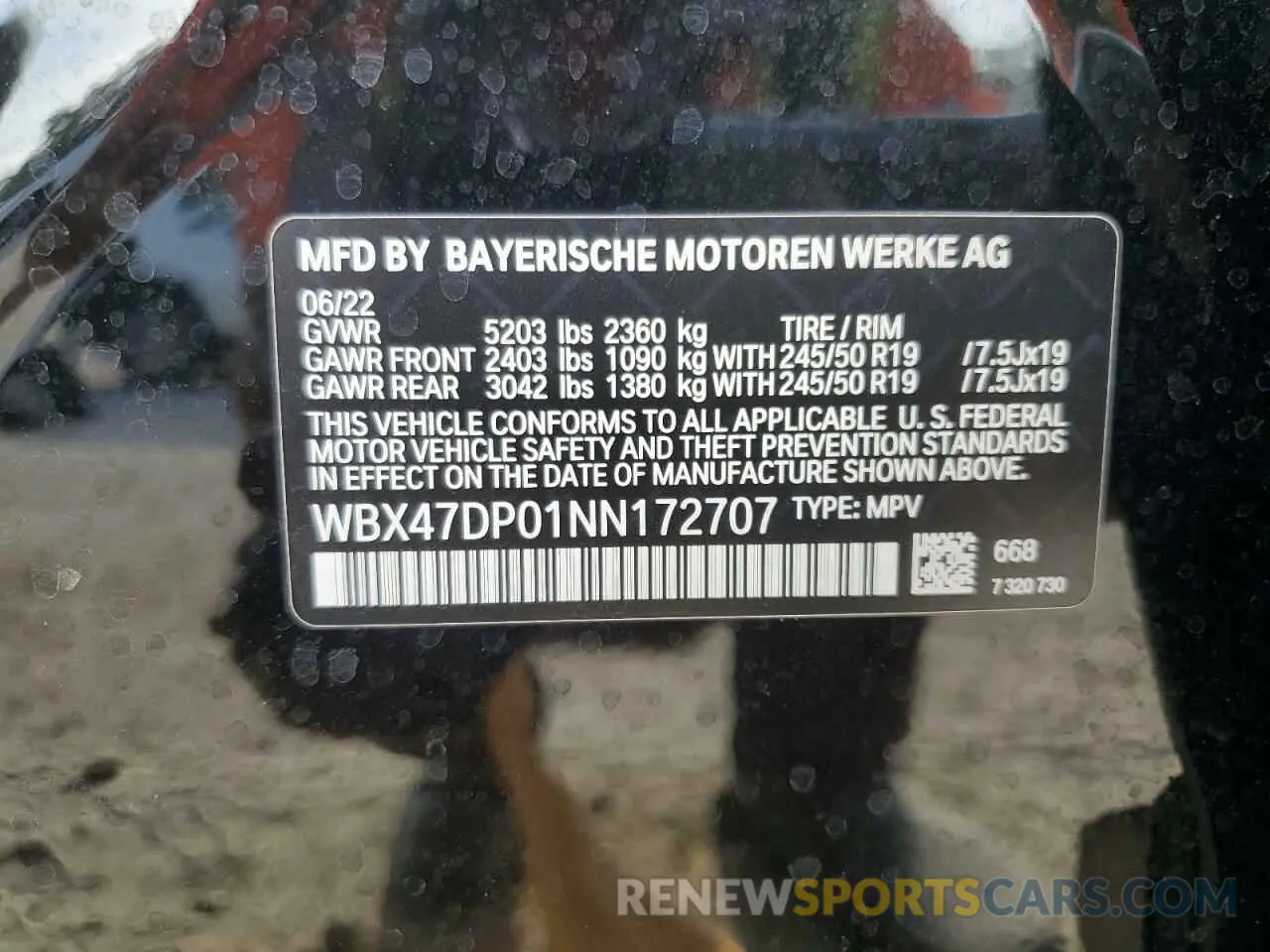 13 fotografías del automóvil dañado WBX47DP01NN172707 BMW X3 2022