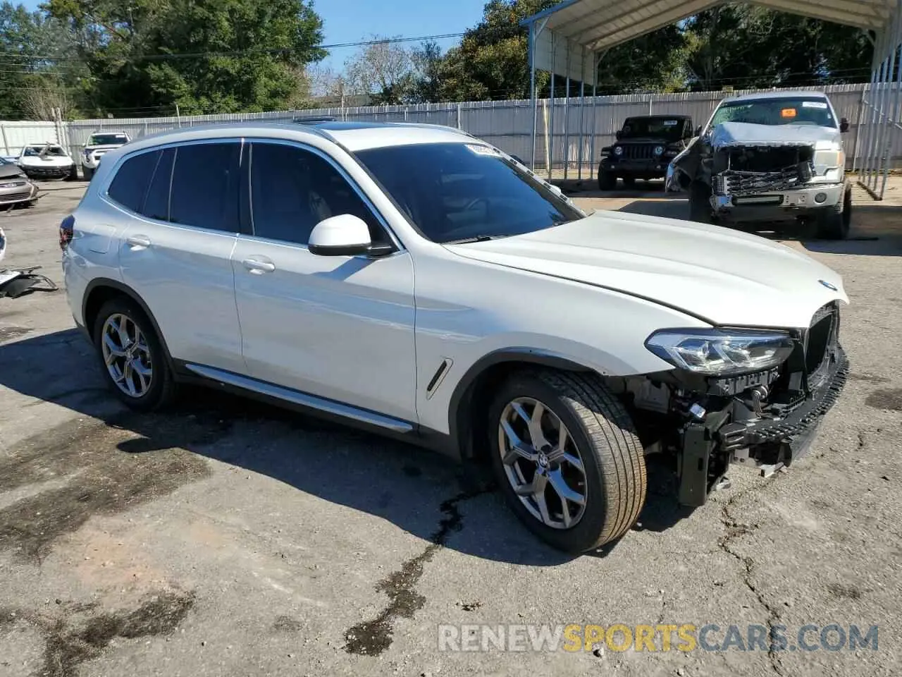 4 fotografías del automóvil dañado WBX47DP04NN153715 BMW X3 2022