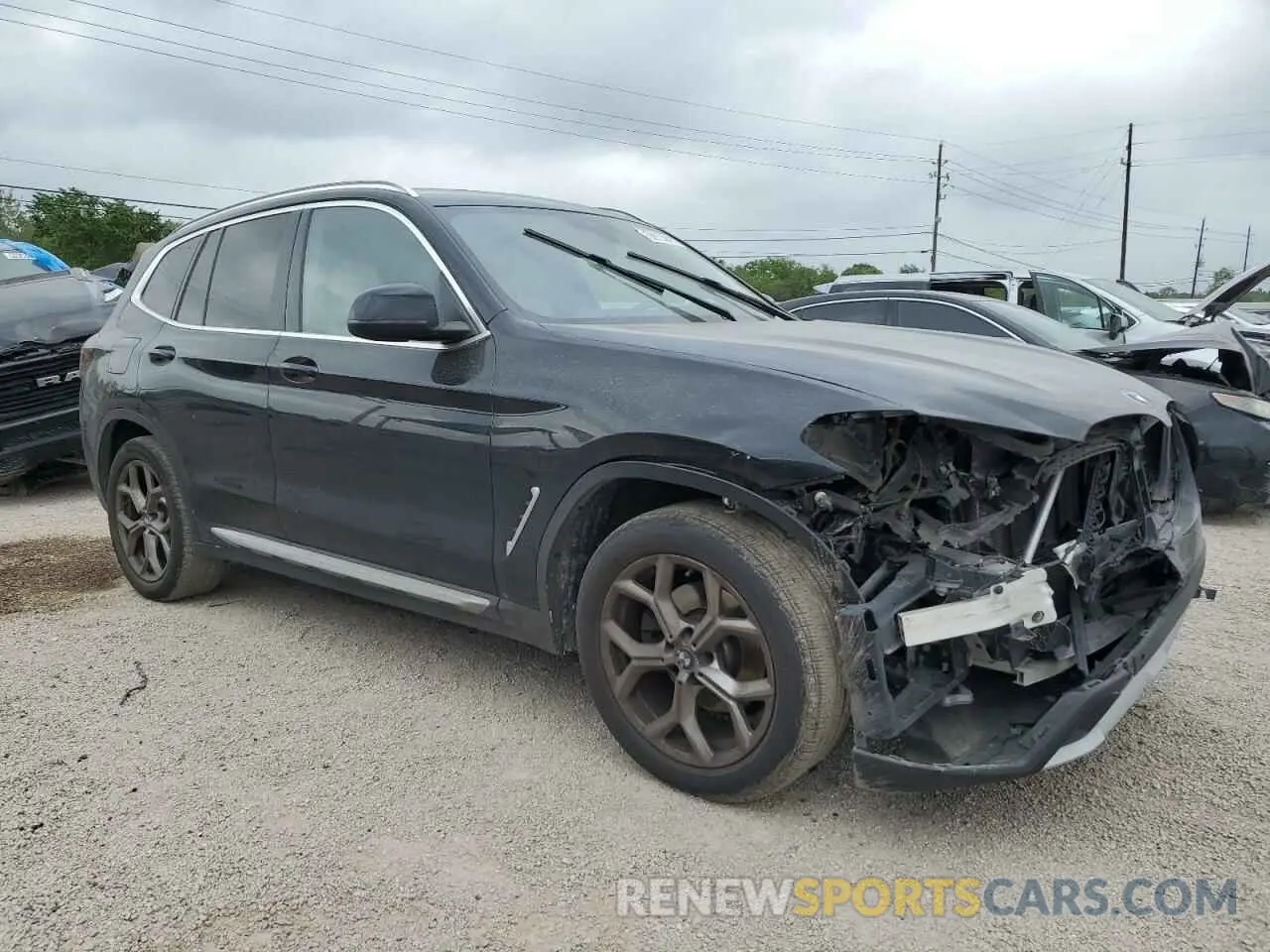 4 fotografías del automóvil dañado WBX47DP08NN141941 BMW X3 2022