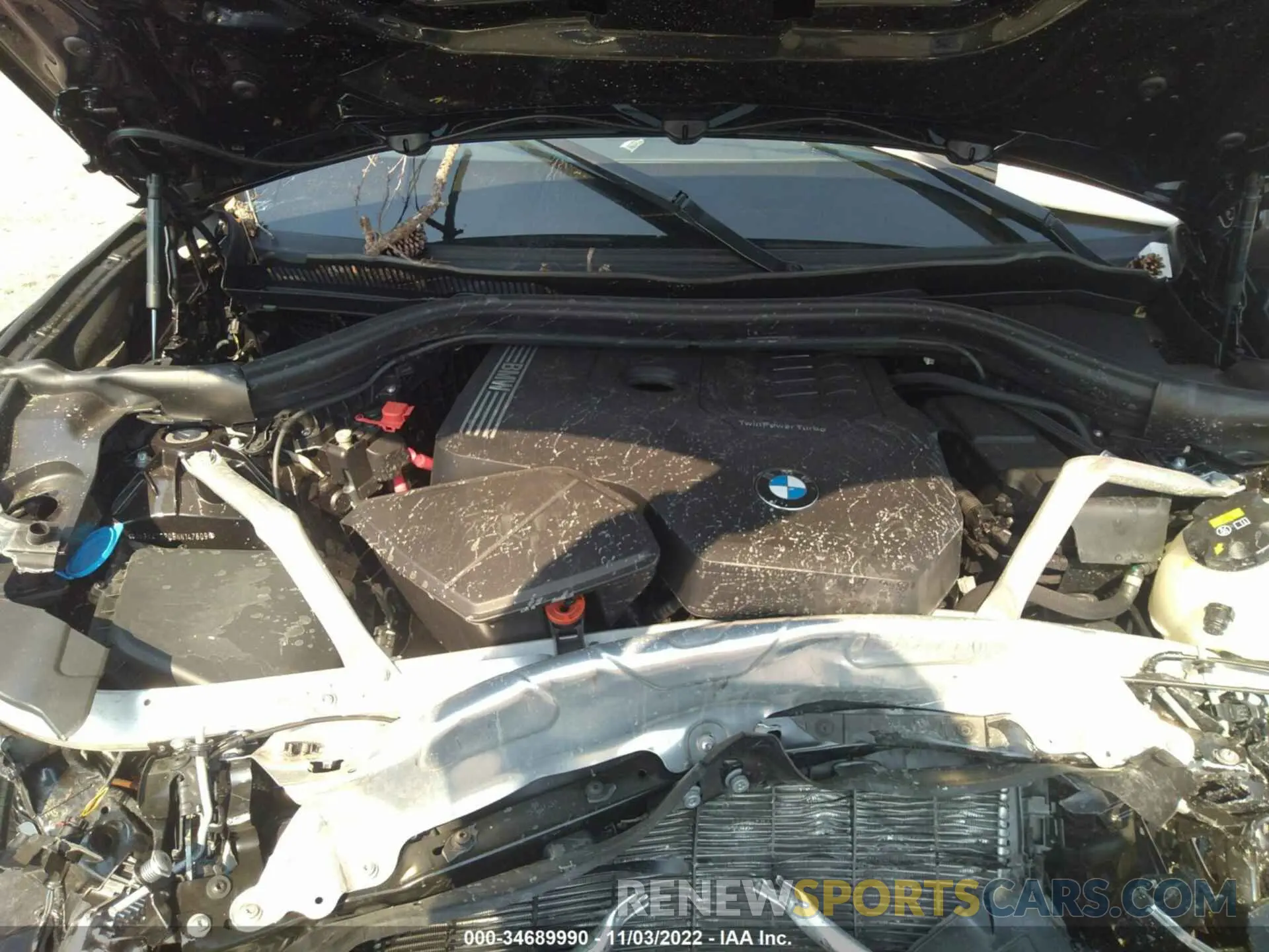 10 fotografías del automóvil dañado WBX47DP08NN147609 BMW X3 2022