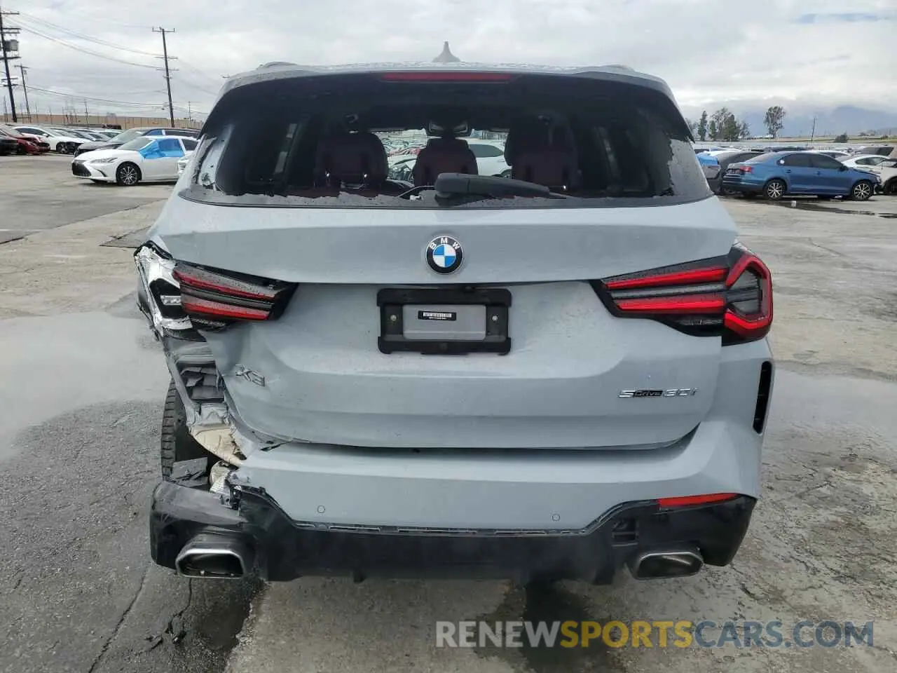 6 fotografías del automóvil dañado WBX47DP09NN176942 BMW X3 2022