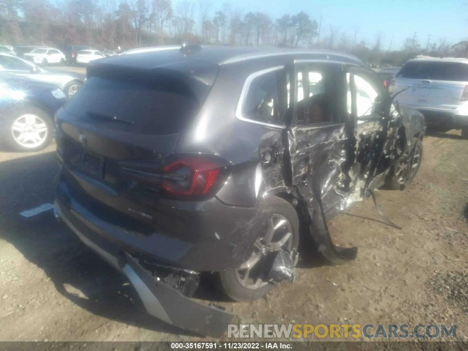 4 fotografías del automóvil dañado WBX57DP03NN150941 BMW X3 2022