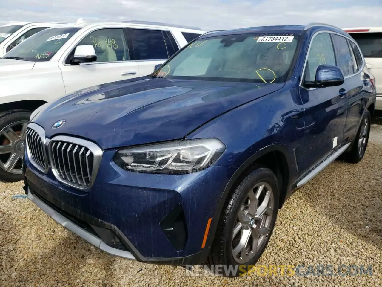 2 fotografías del automóvil dañado WBX57DP06NN169192 BMW X3 2022