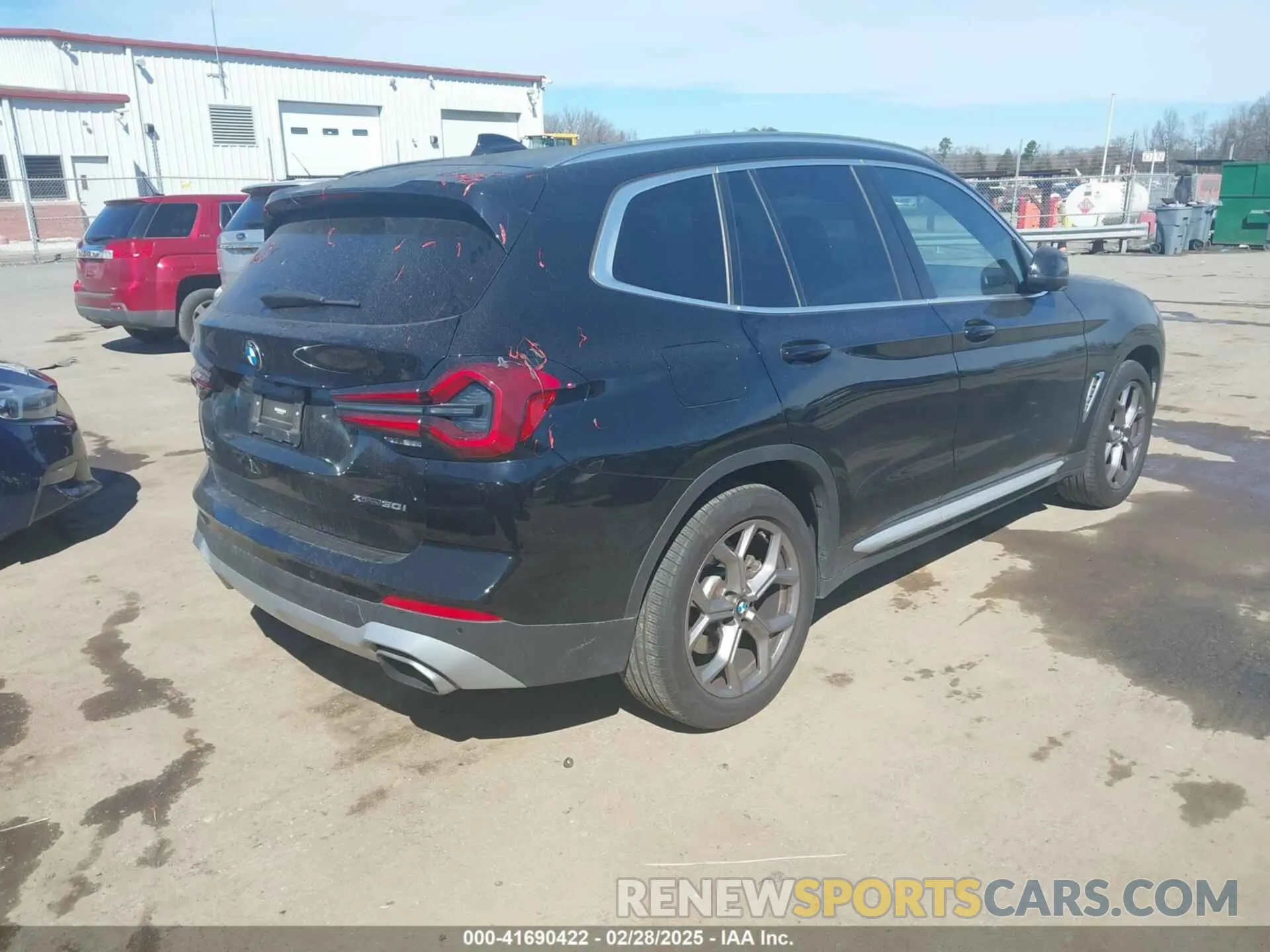 4 fotografías del automóvil dañado WBX57DP06NN175462 BMW X3 2022