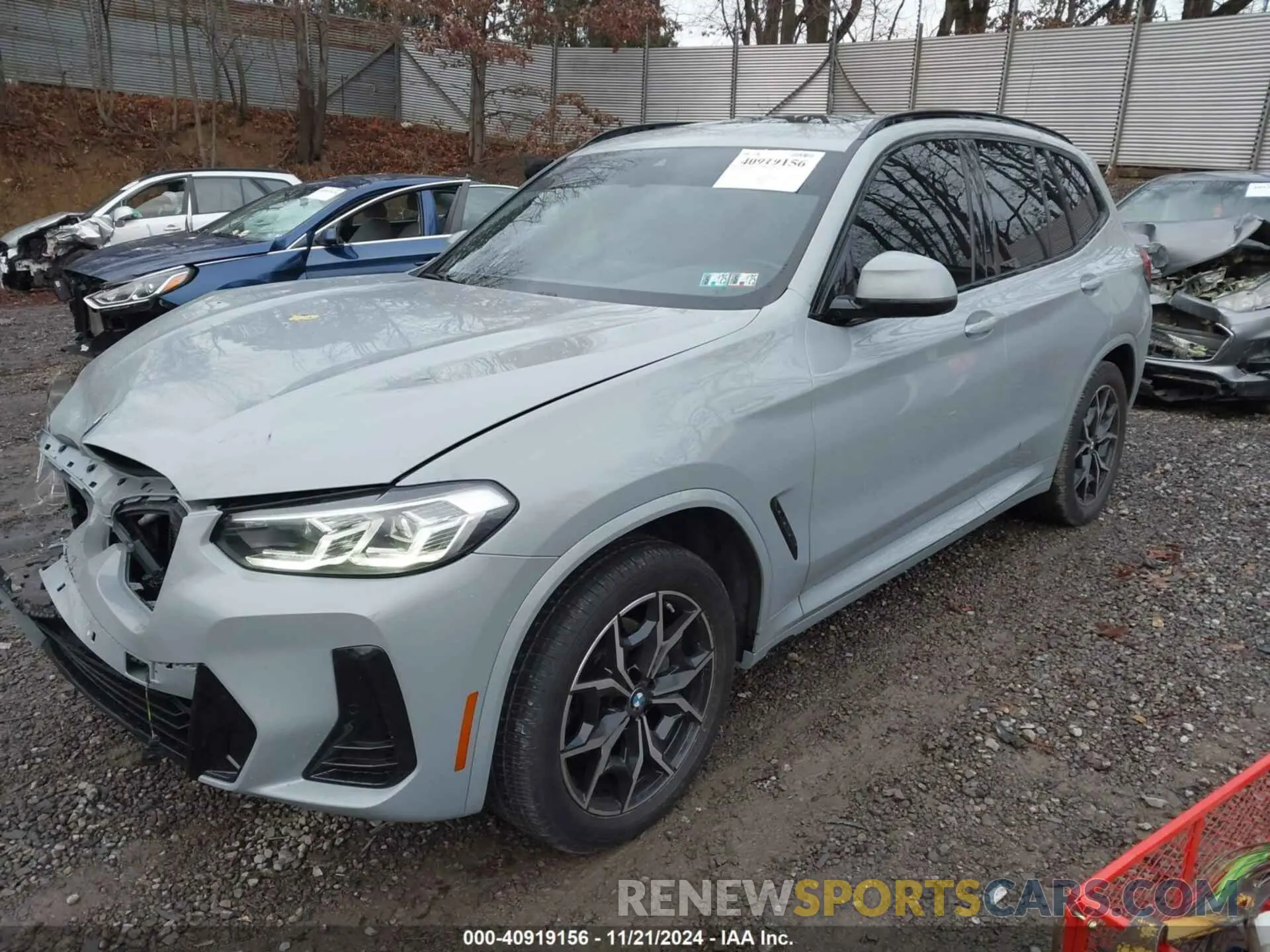 2 fotografías del automóvil dañado WBX57DP07NN184980 BMW X3 2022