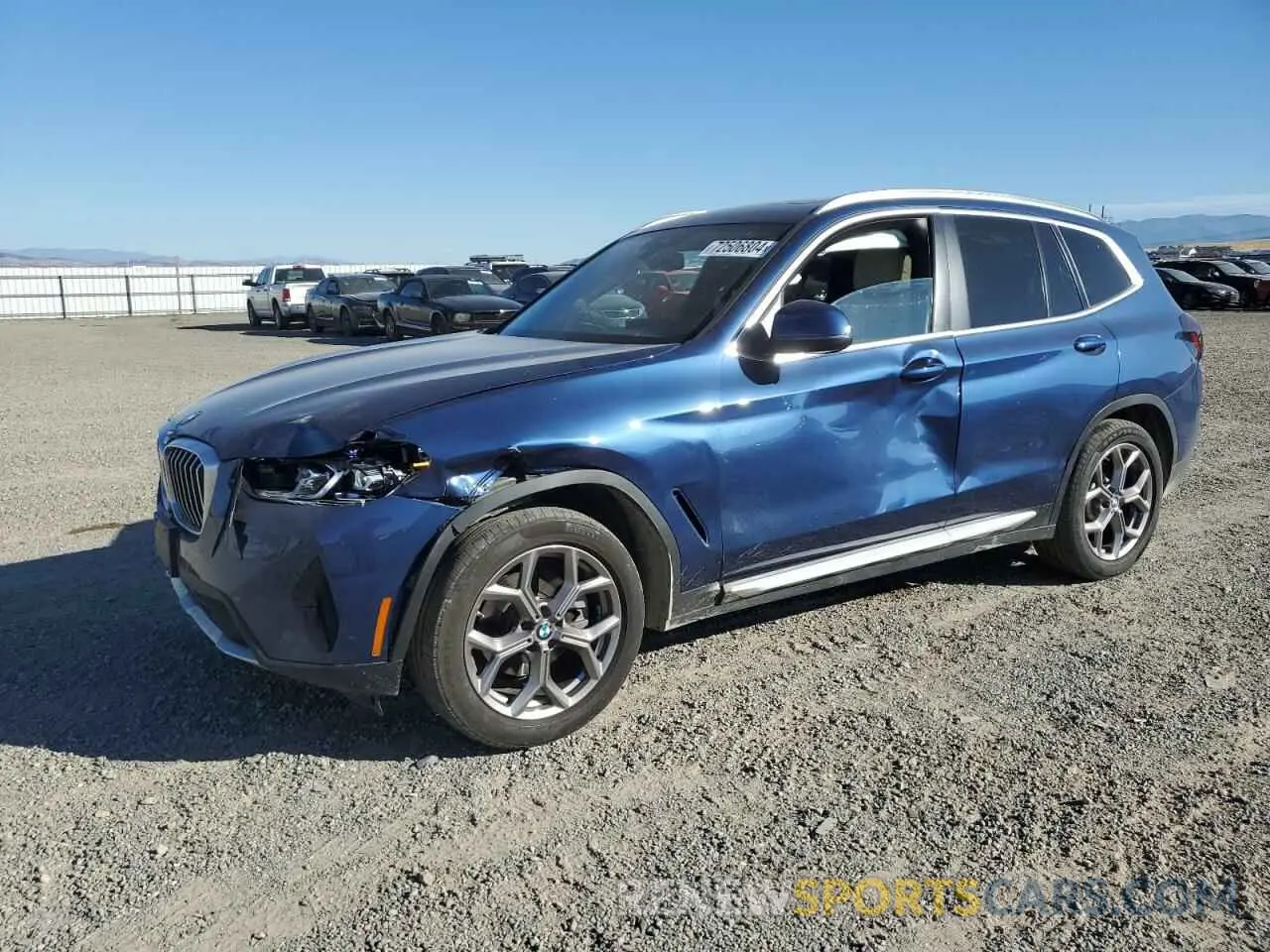 1 fotografías del automóvil dañado WBX57DP08NN176449 BMW X3 2022