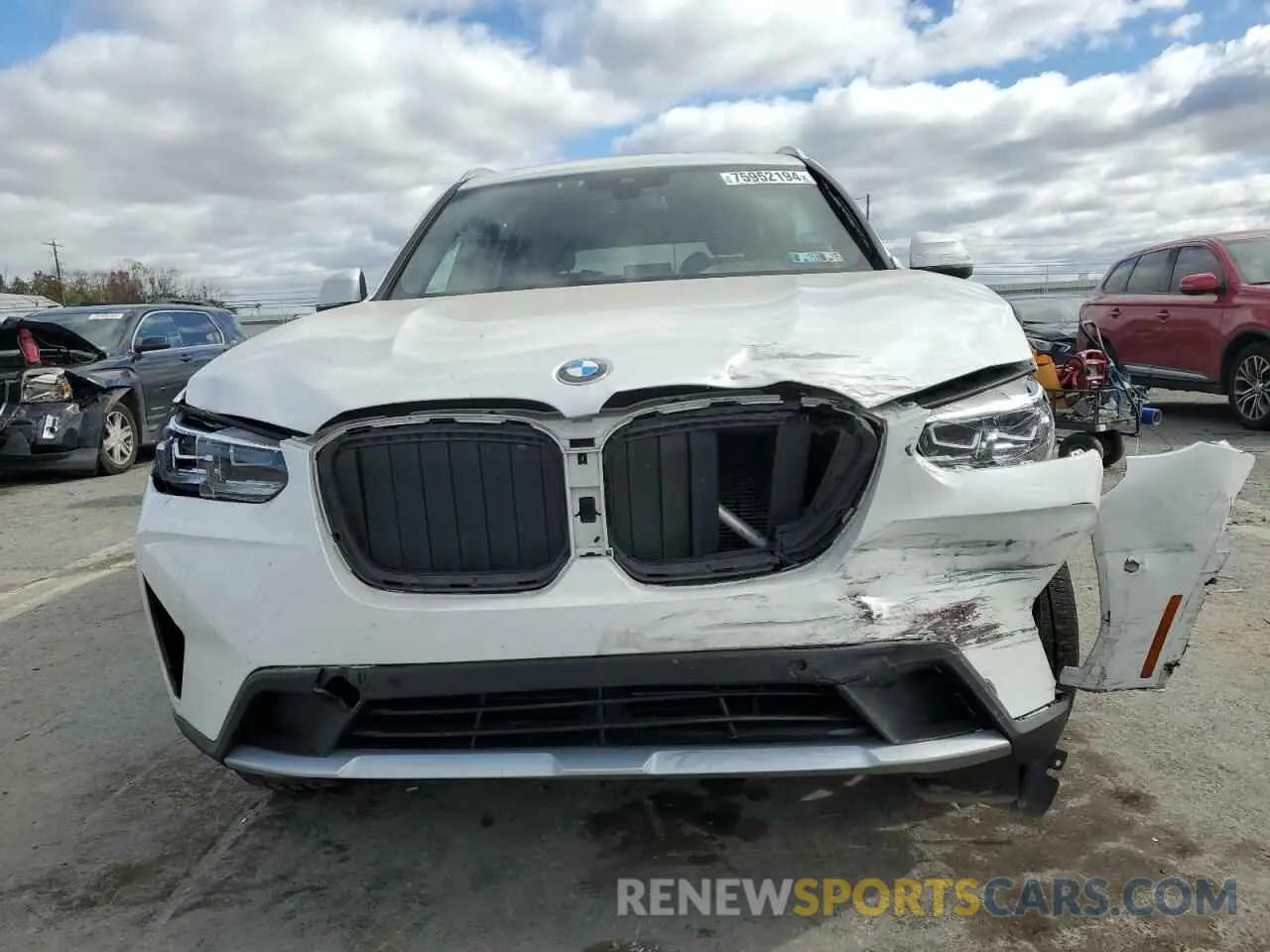 5 fotografías del automóvil dañado WBX57DP0XNN160141 BMW X3 2022