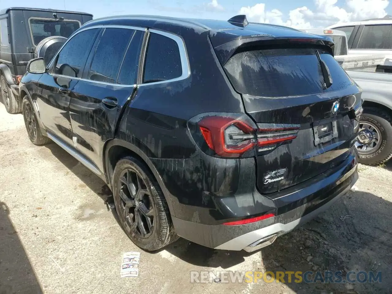 2 fotografías del automóvil dañado 5UX43DP01P9N87030 BMW X3 2023