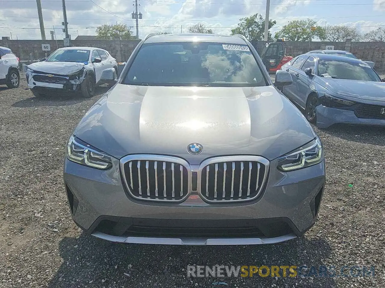 5 fotografías del automóvil dañado 5UX43DP03P9S25216 BMW X3 2023