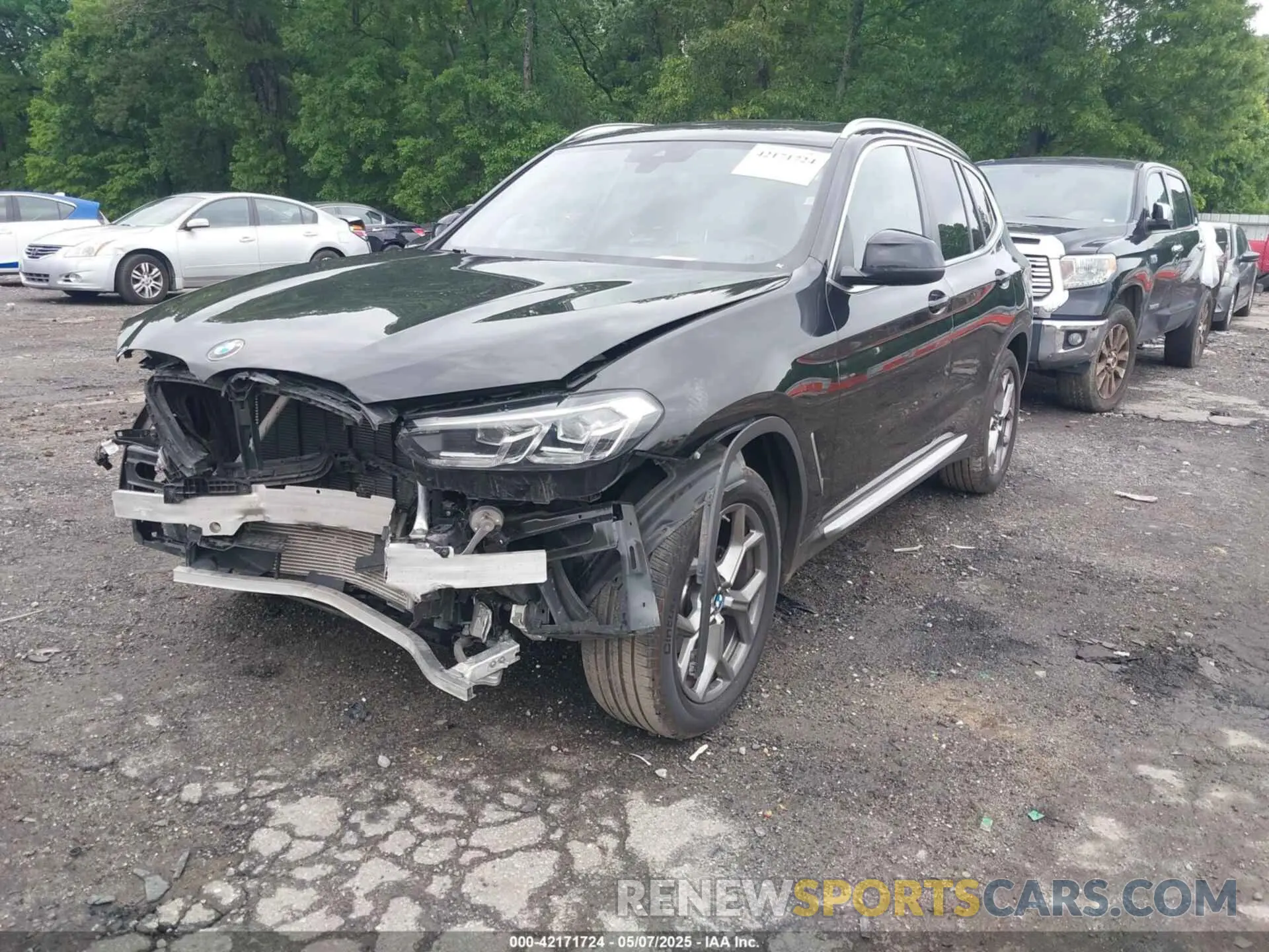 2 fotografías del automóvil dañado 5UX43DP04P9S20204 BMW X3 2023