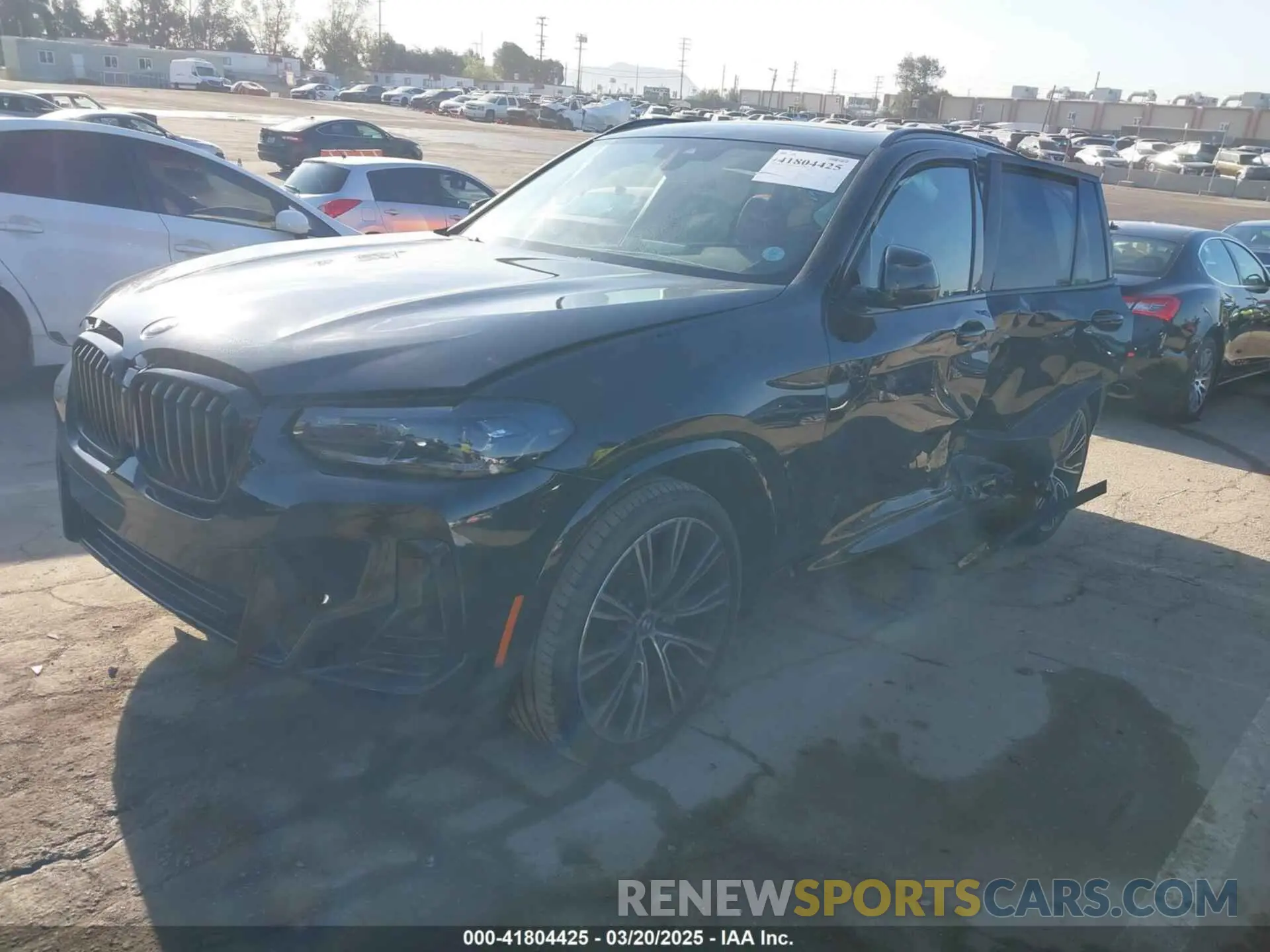 2 fotografías del automóvil dañado 5UX43DP08P9P10029 BMW X3 2023