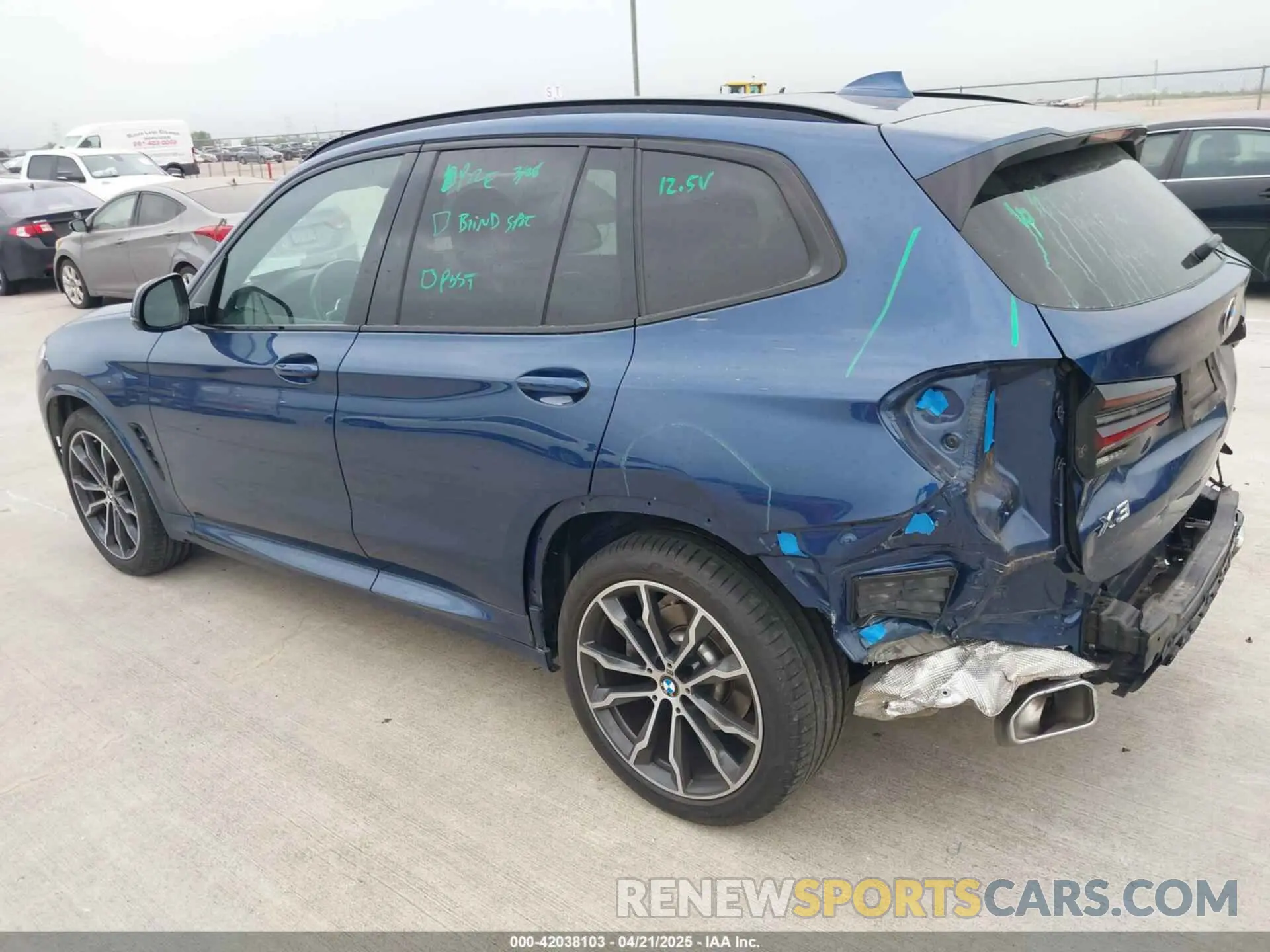 3 fotografías del automóvil dañado 5UX43DP09P9N67012 BMW X3 2023