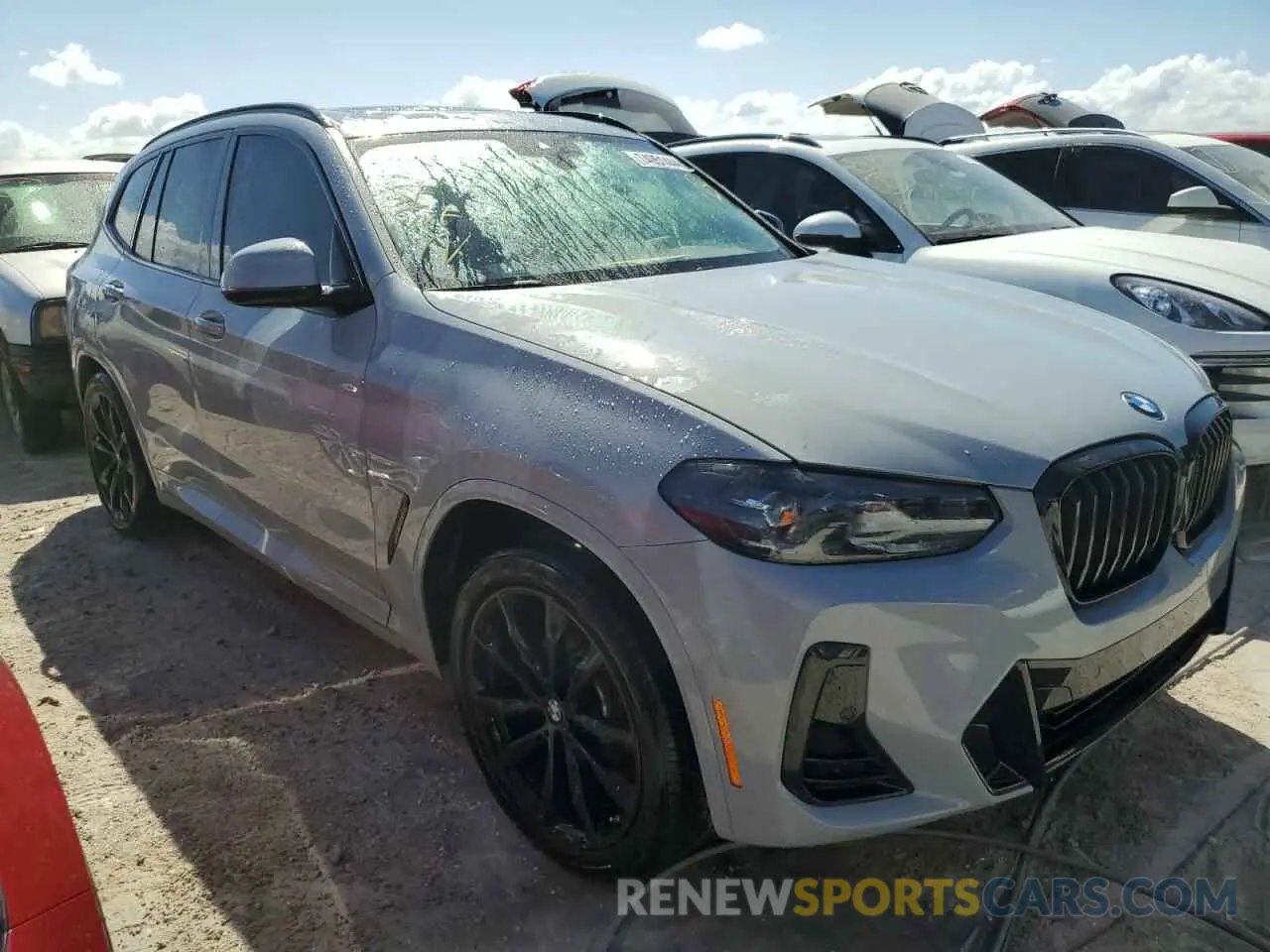 4 fotografías del automóvil dañado 5UX43DP09P9S39671 BMW X3 2023