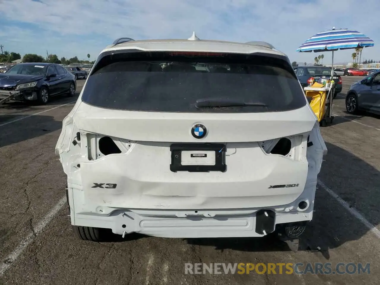 6 fotografías del automóvil dañado 5UX53DP04P9P09691 BMW X3 2023