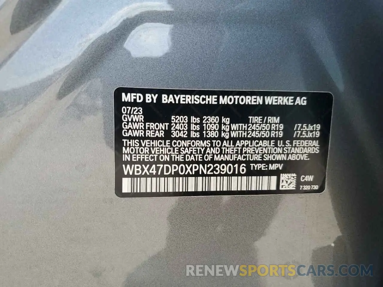 14 fotografías del automóvil dañado WBX47DP0XPN239016 BMW X3 2023