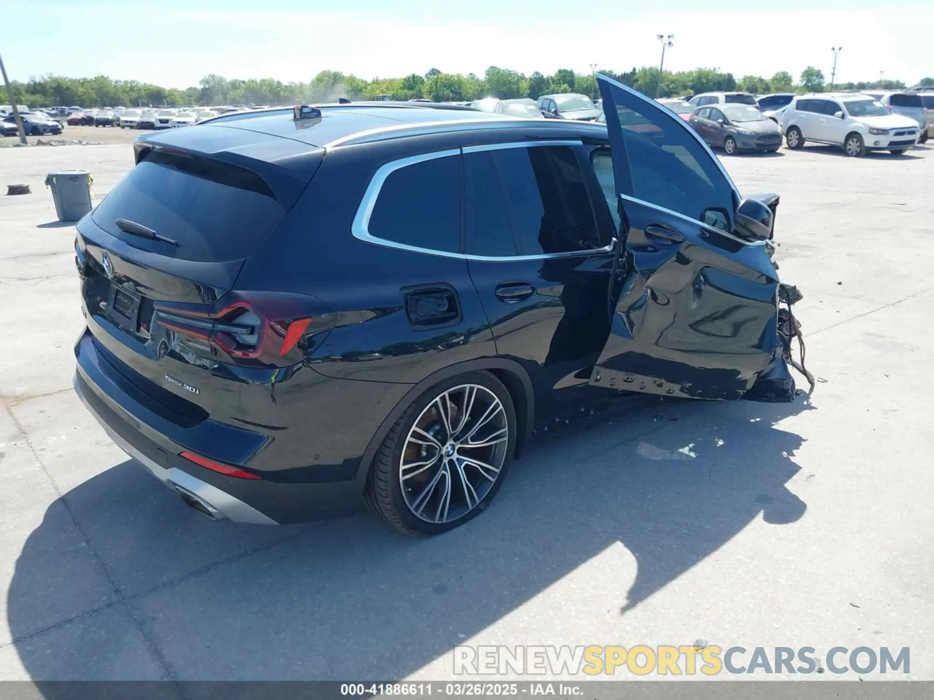4 fotografías del automóvil dañado 5UX43DP02R9X17058 BMW X3 2024