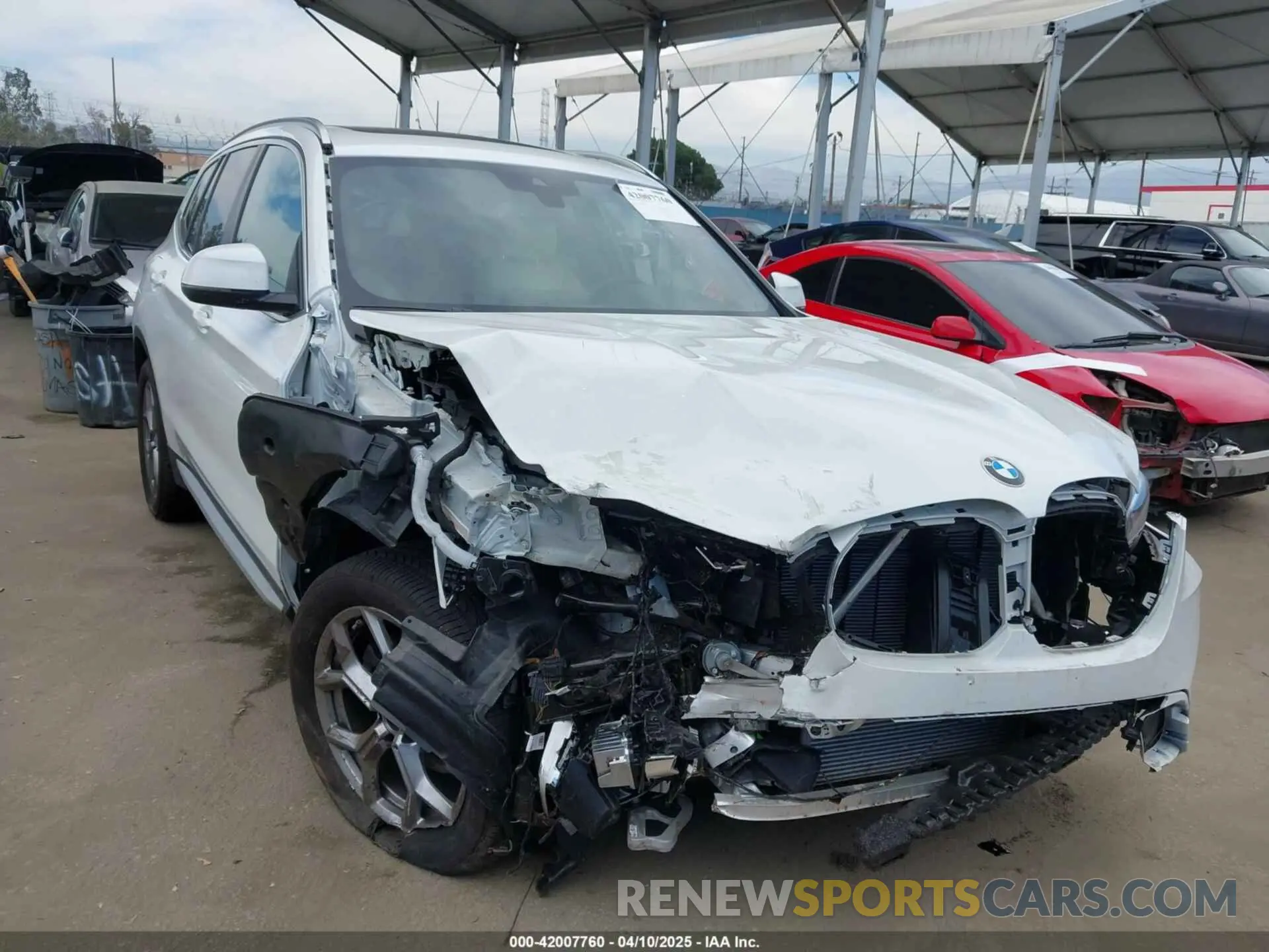 6 fotografías del automóvil dañado 5UX43DP02R9X42591 BMW X3 2024