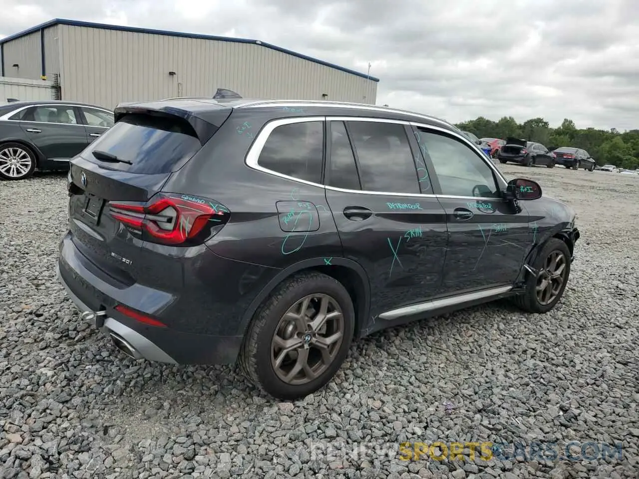 3 fotografías del automóvil dañado 5UX43DP04R9X08040 BMW X3 2024