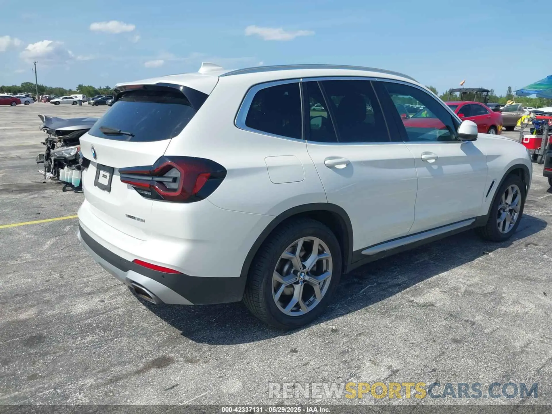 4 fotografías del automóvil dañado 5UX43DP05R9U50269 BMW X3 2024