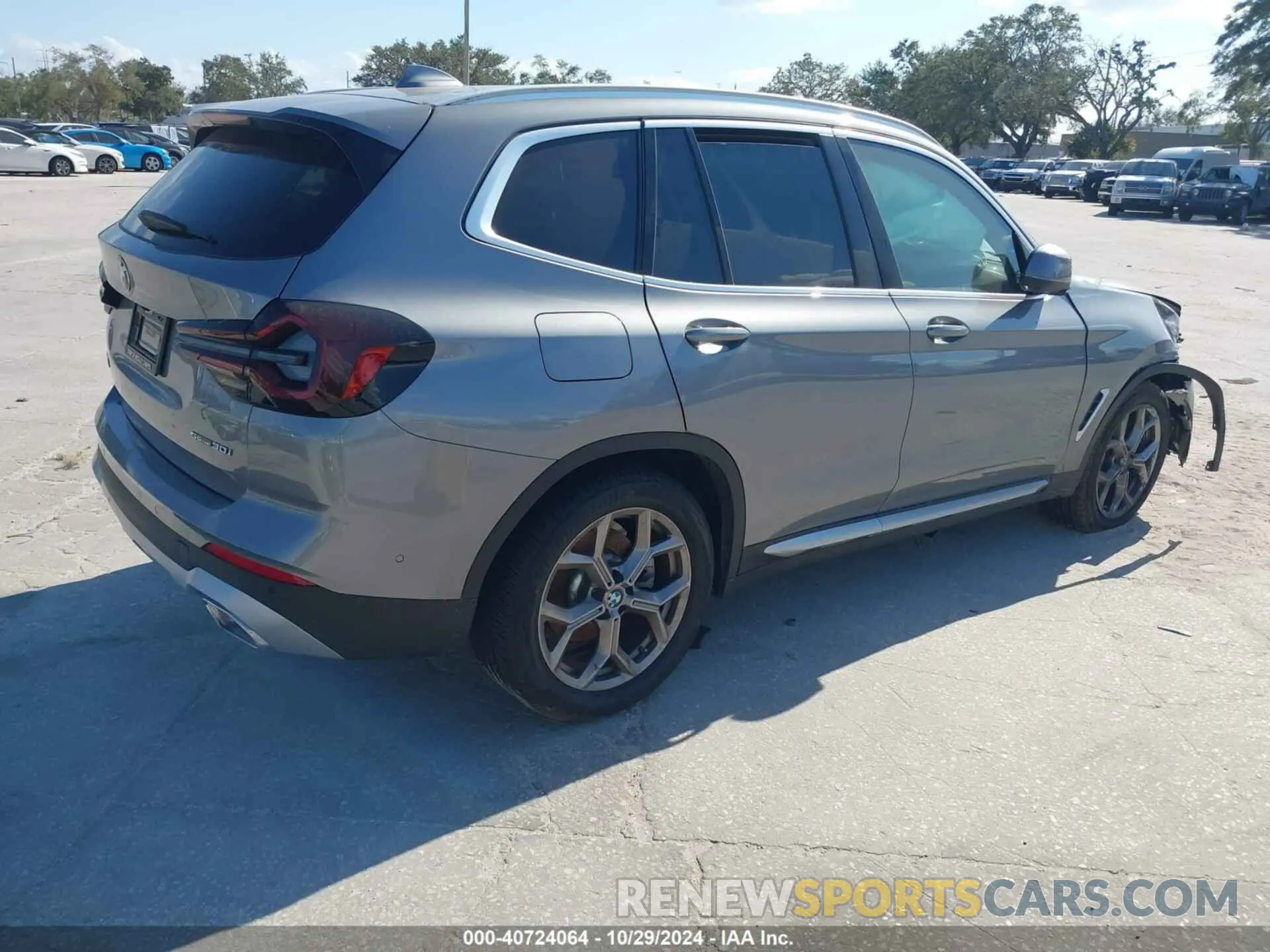 4 fotografías del automóvil dañado 5UX43DP05R9W40914 BMW X3 2024