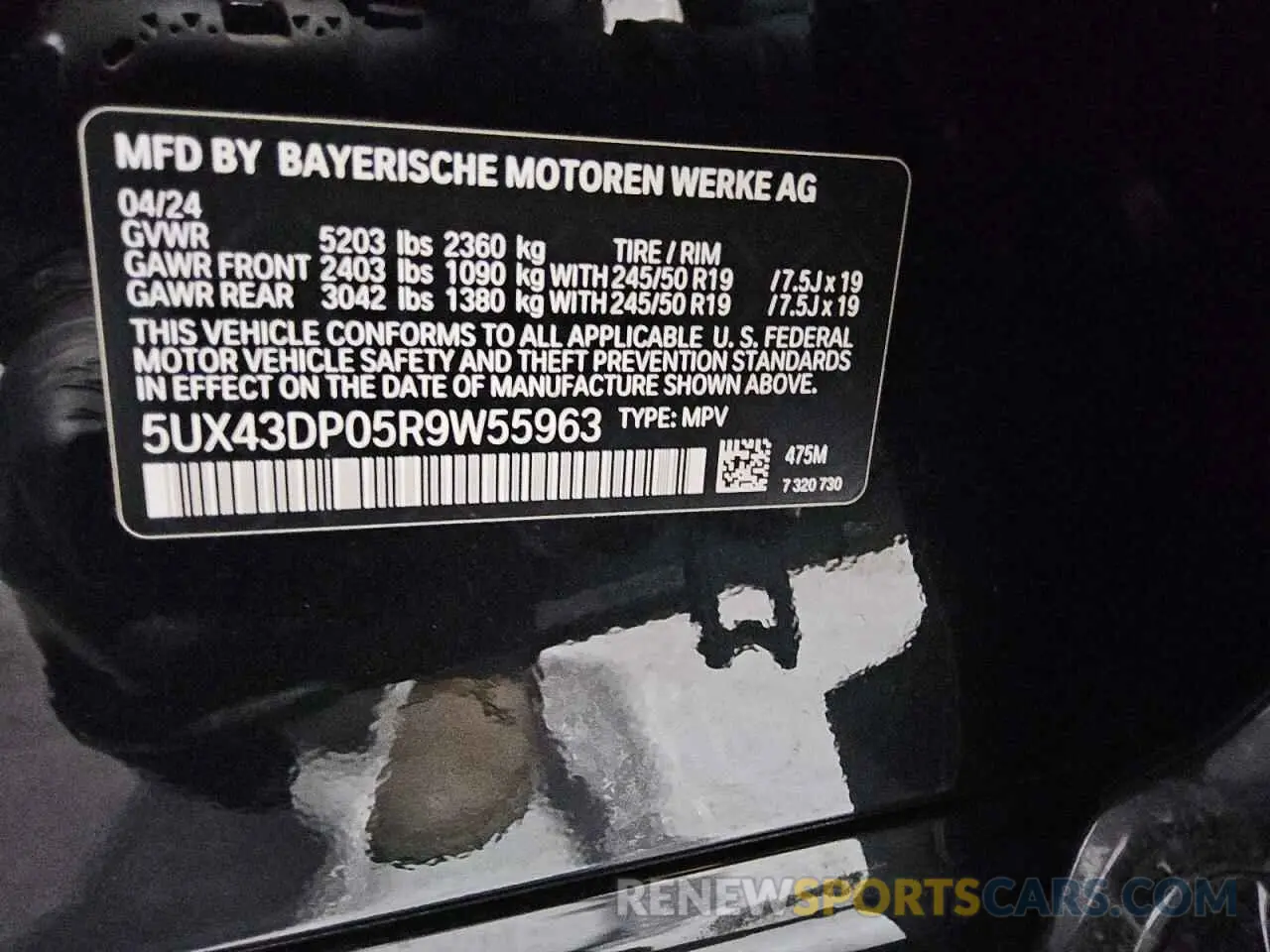 14 fotografías del automóvil dañado 5UX43DP05R9W55963 BMW X3 2024
