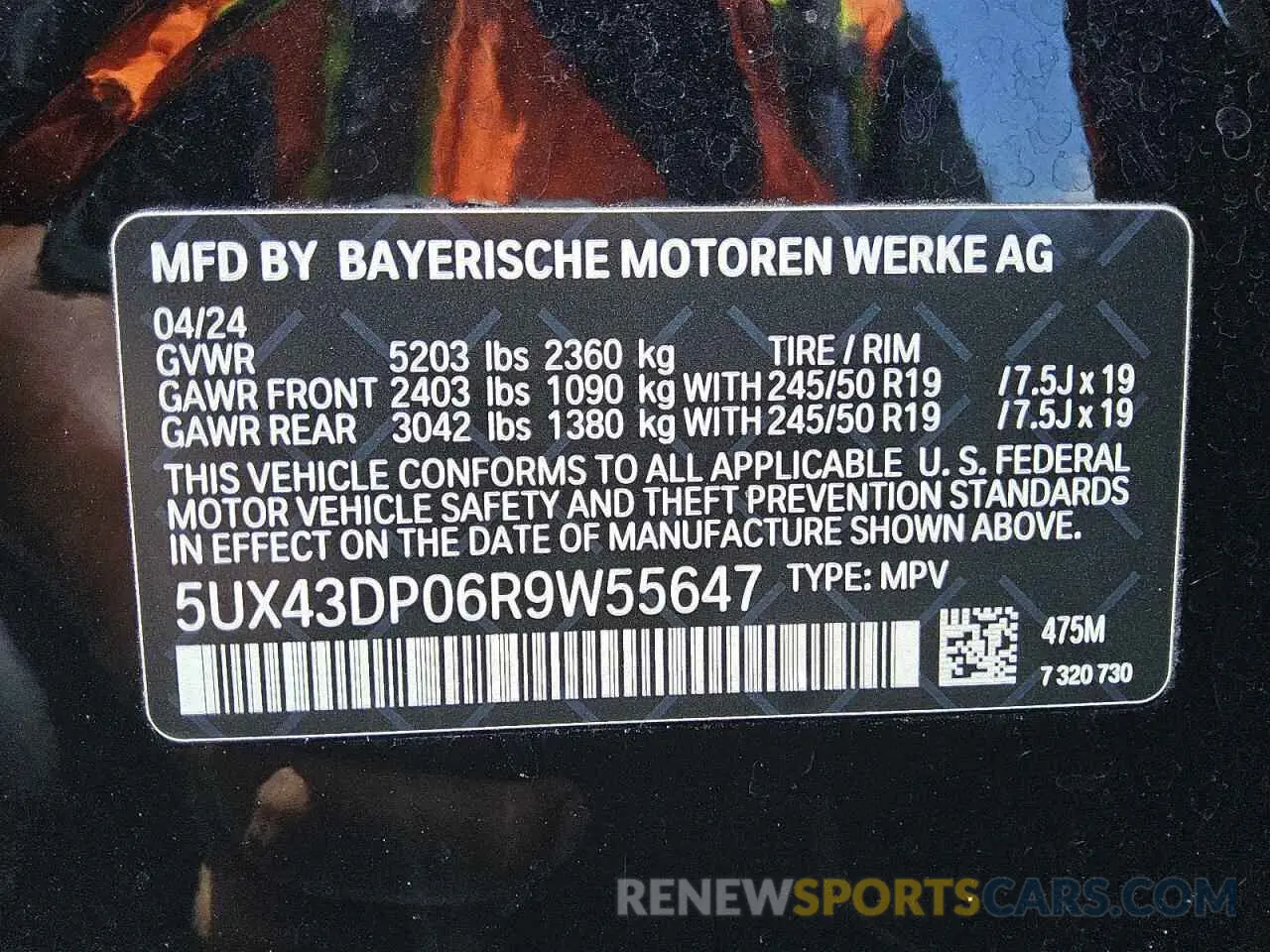 13 fotografías del automóvil dañado 5UX43DP06R9W55647 BMW X3 2024
