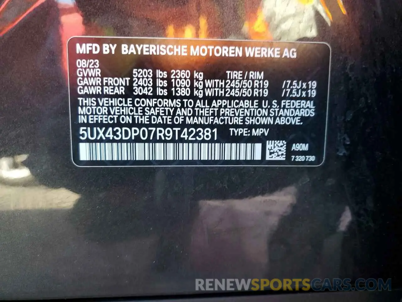 13 fotografías del automóvil dañado 5UX43DP07R9T42381 BMW X3 2024