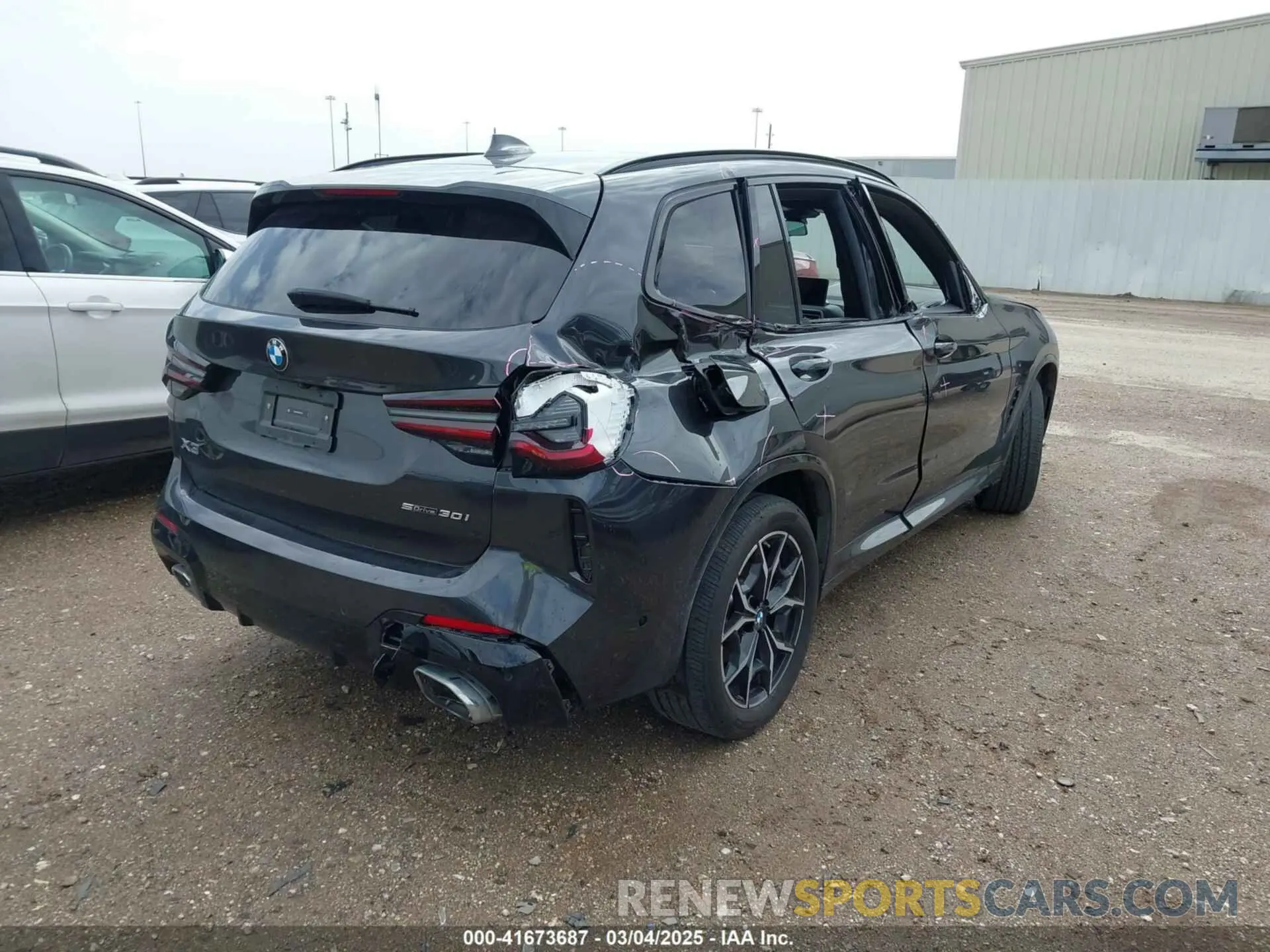 4 fotografías del automóvil dañado 5UX43DP07R9V39275 BMW X3 2024