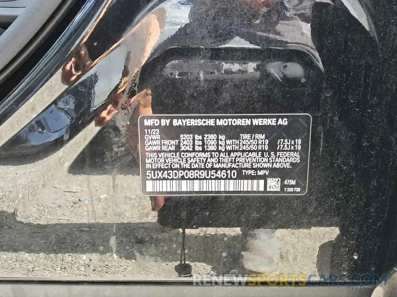 12 fotografías del automóvil dañado 5UX43DP08R9U54610 BMW X3 2024