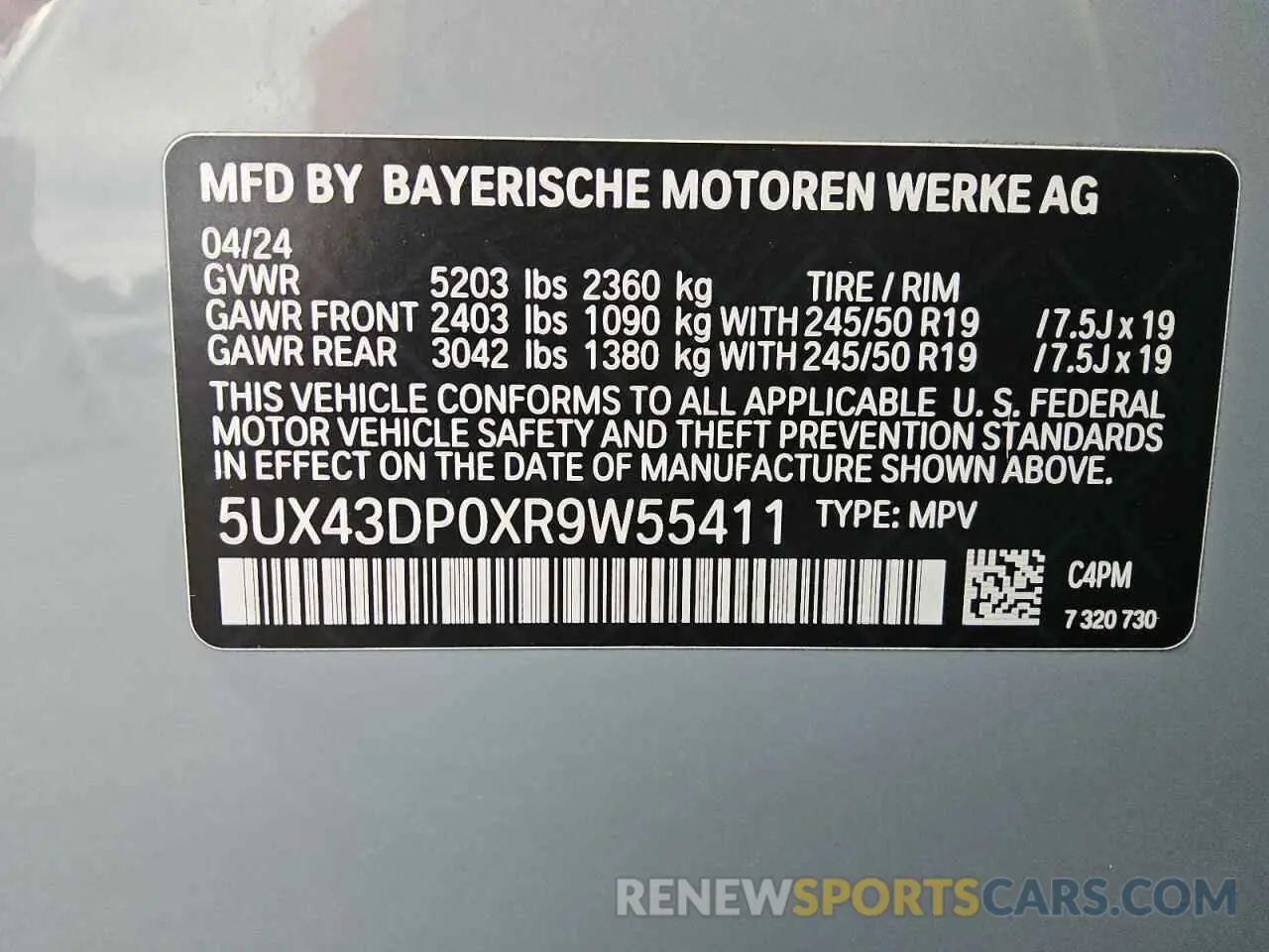 13 fotografías del automóvil dañado 5UX43DP0XR9W55411 BMW X3 2024