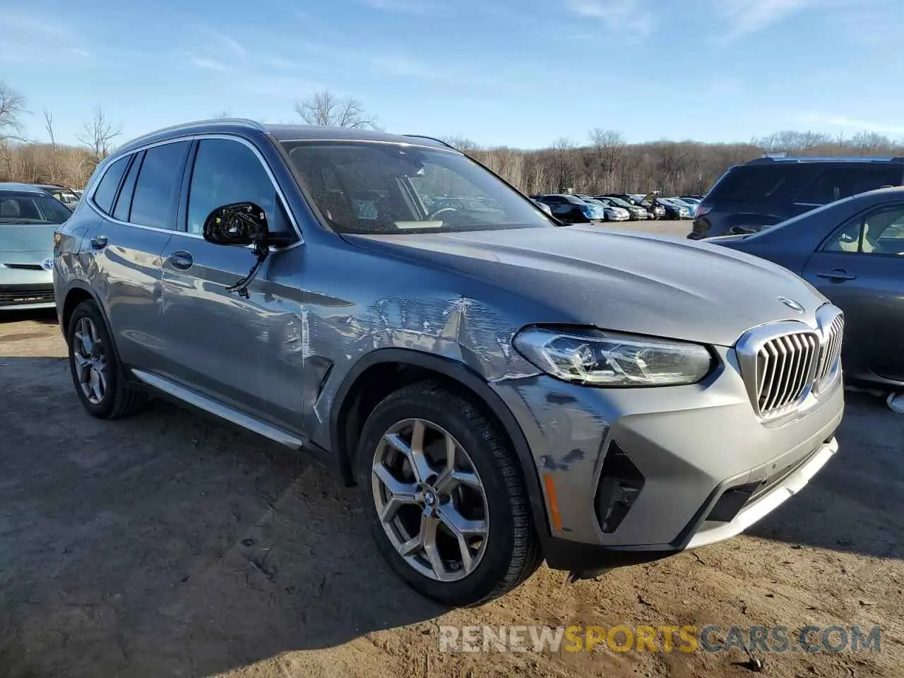 4 fotografías del automóvil dañado 5UX53DP01R9U93317 BMW X3 2024