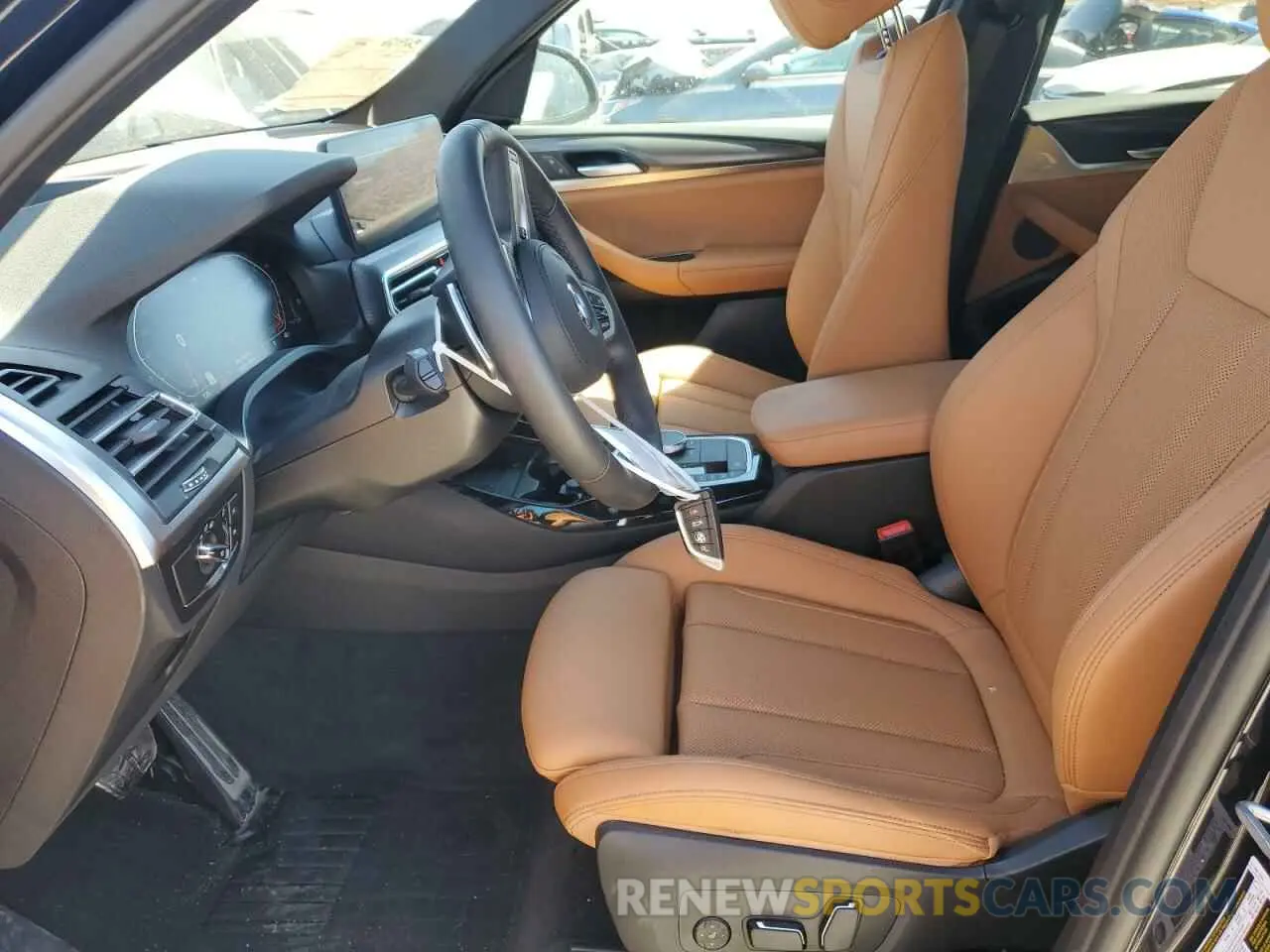 7 fotografías del automóvil dañado 5UX53DP01R9V62541 BMW X3 2024