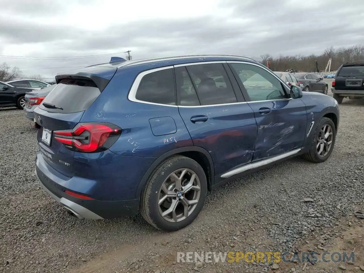 3 fotografías del automóvil dañado 5UX53DP01R9V84314 BMW X3 2024