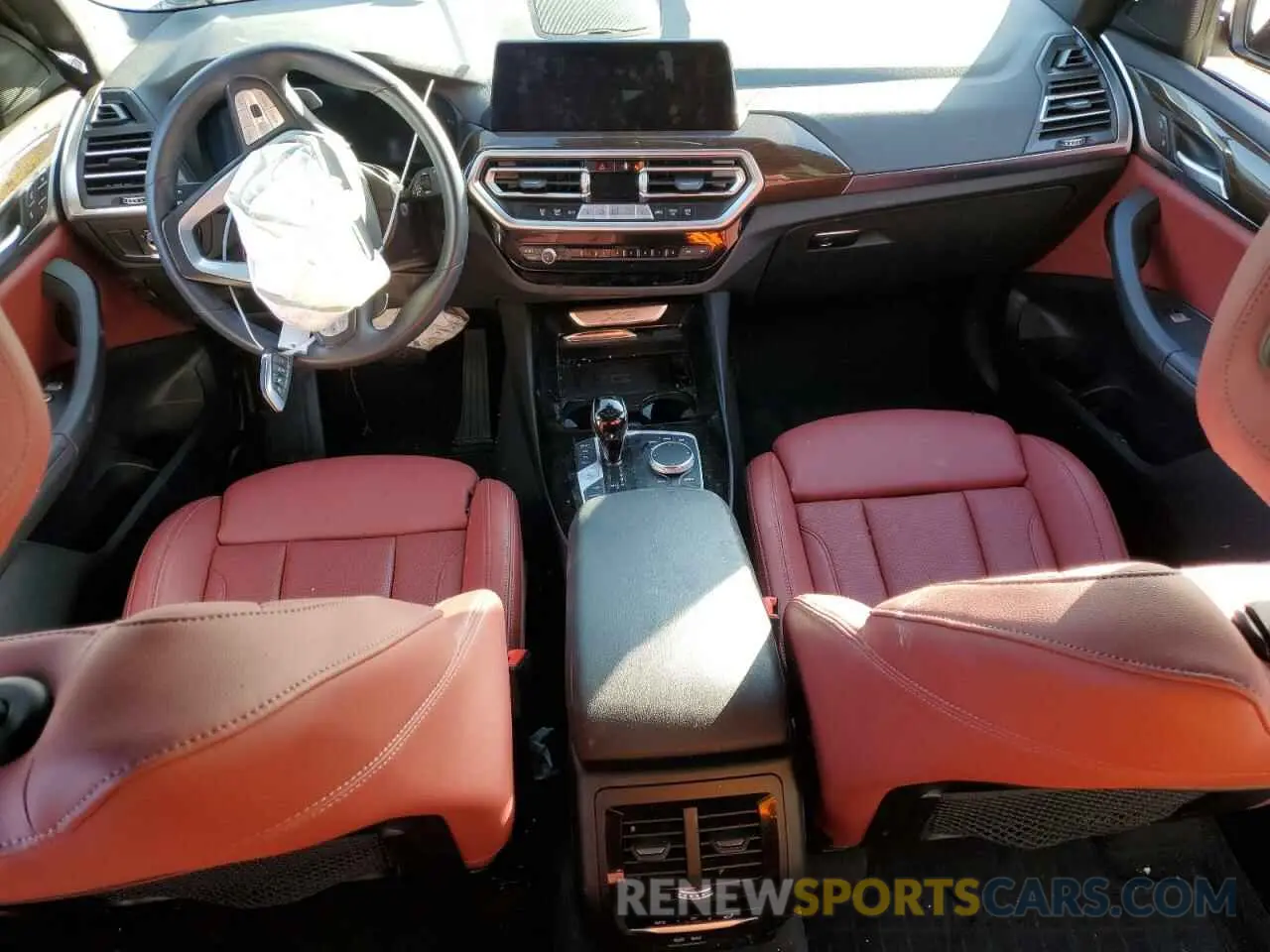8 fotografías del automóvil dañado 5UX53DP07R9U47765 BMW X3 2024